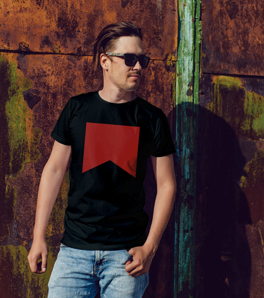 Light Up Miami Black Text Red Shape T-Shirt