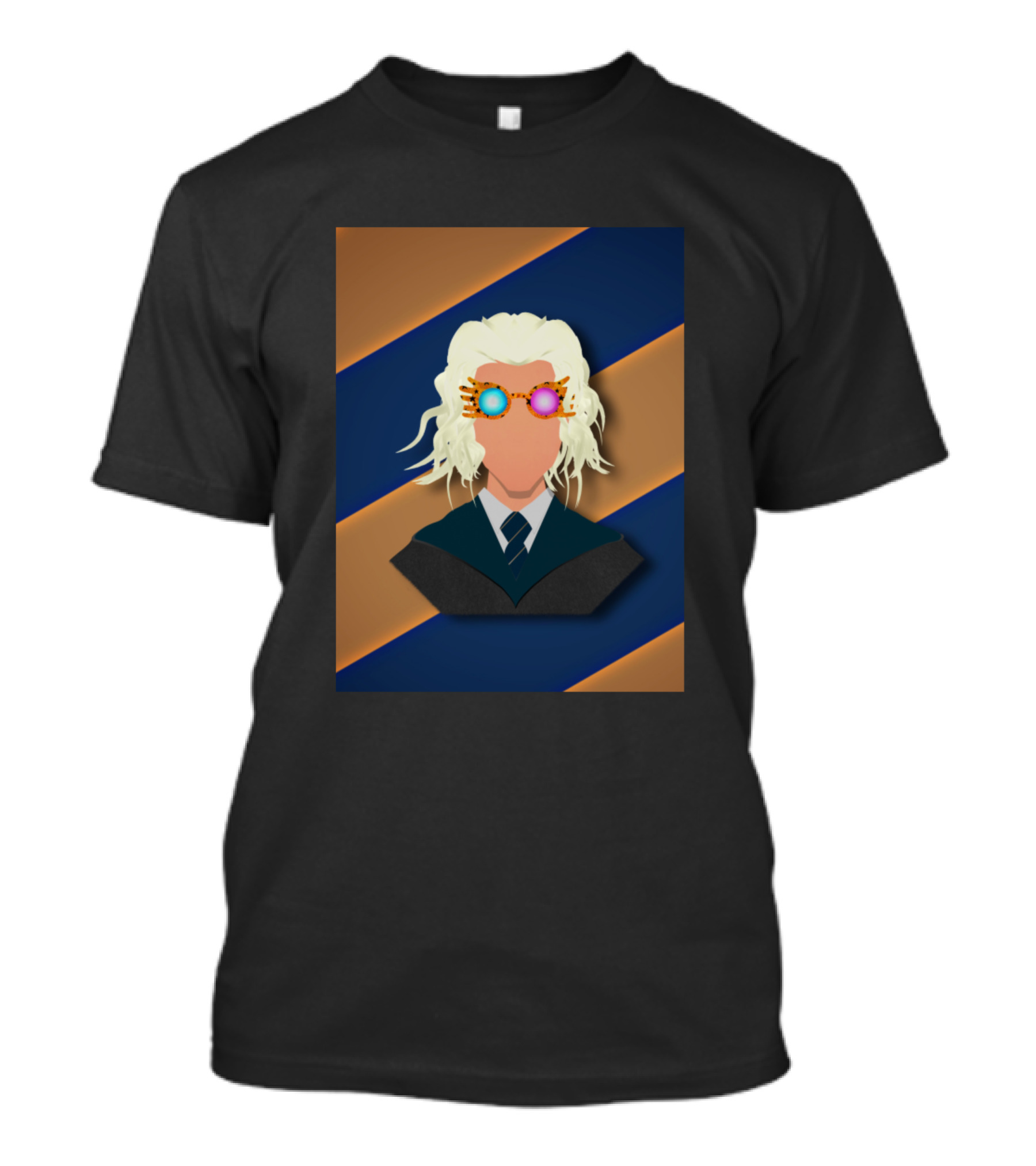 Luna Lovegood Inspired Quirky Glasses And Blonde Hair Academic T-Shirt