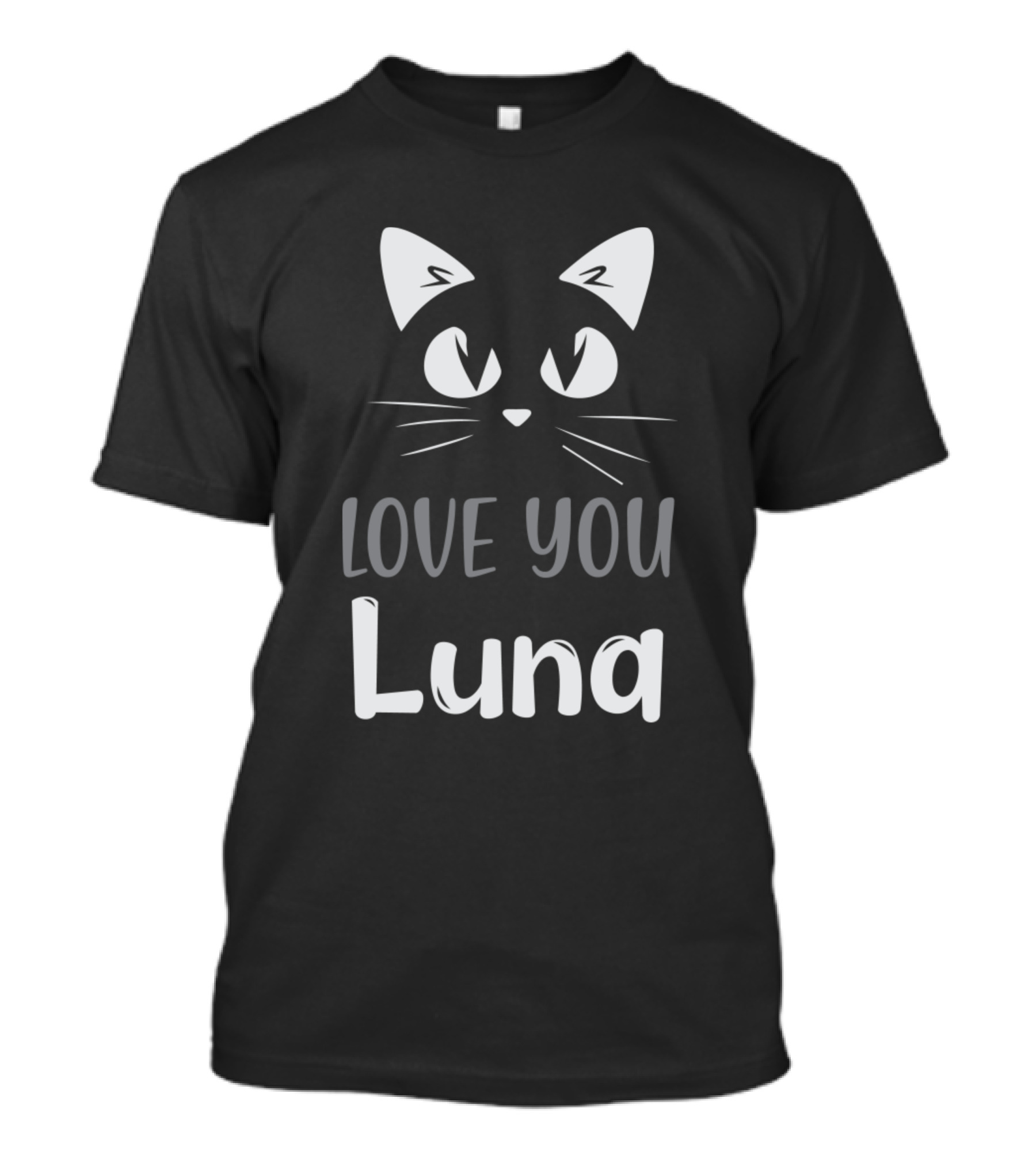Love You Luna Cat Face T-Shirt