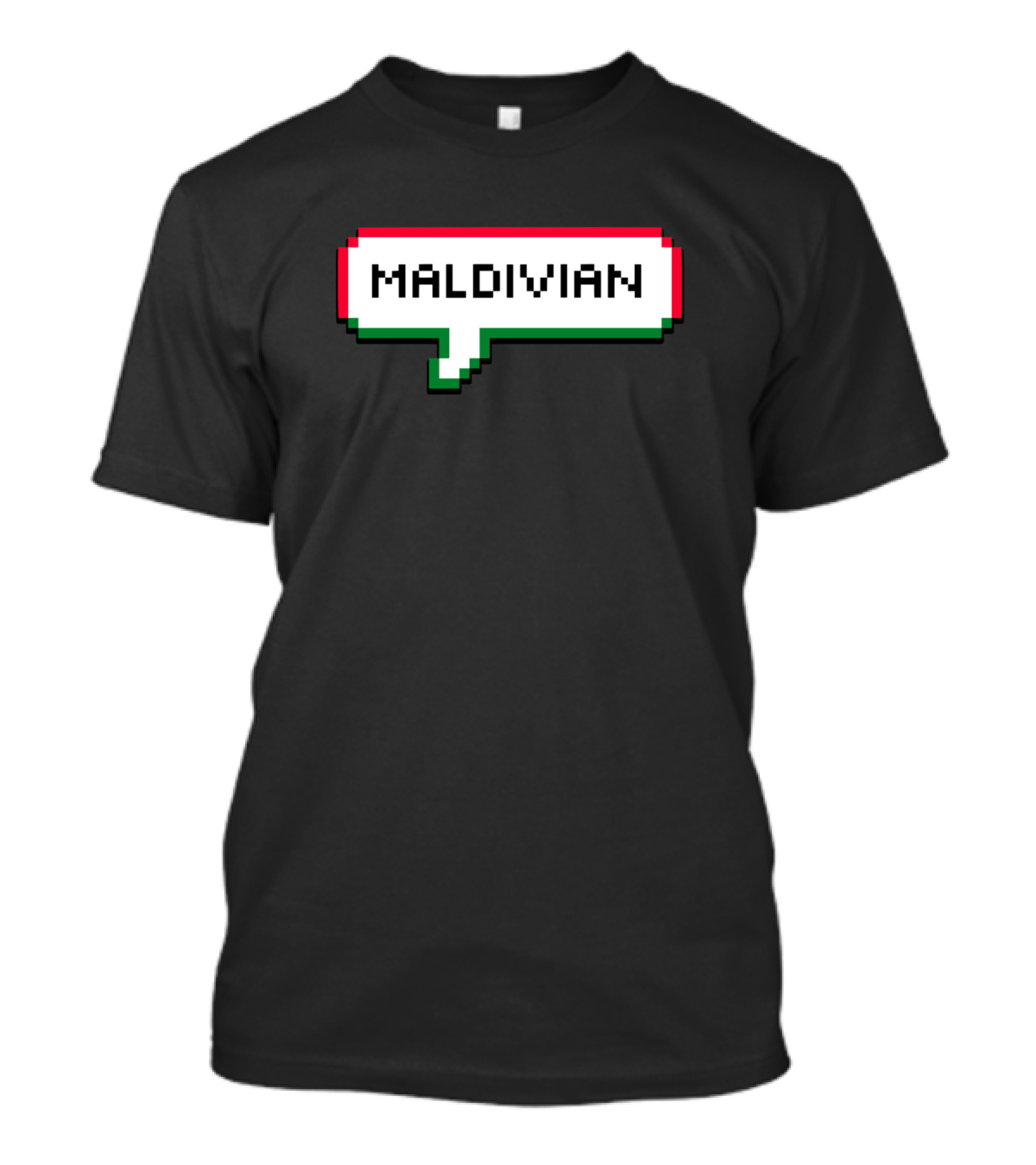 Maldivian Maldives Pixel Speech Bubble T-Shirt