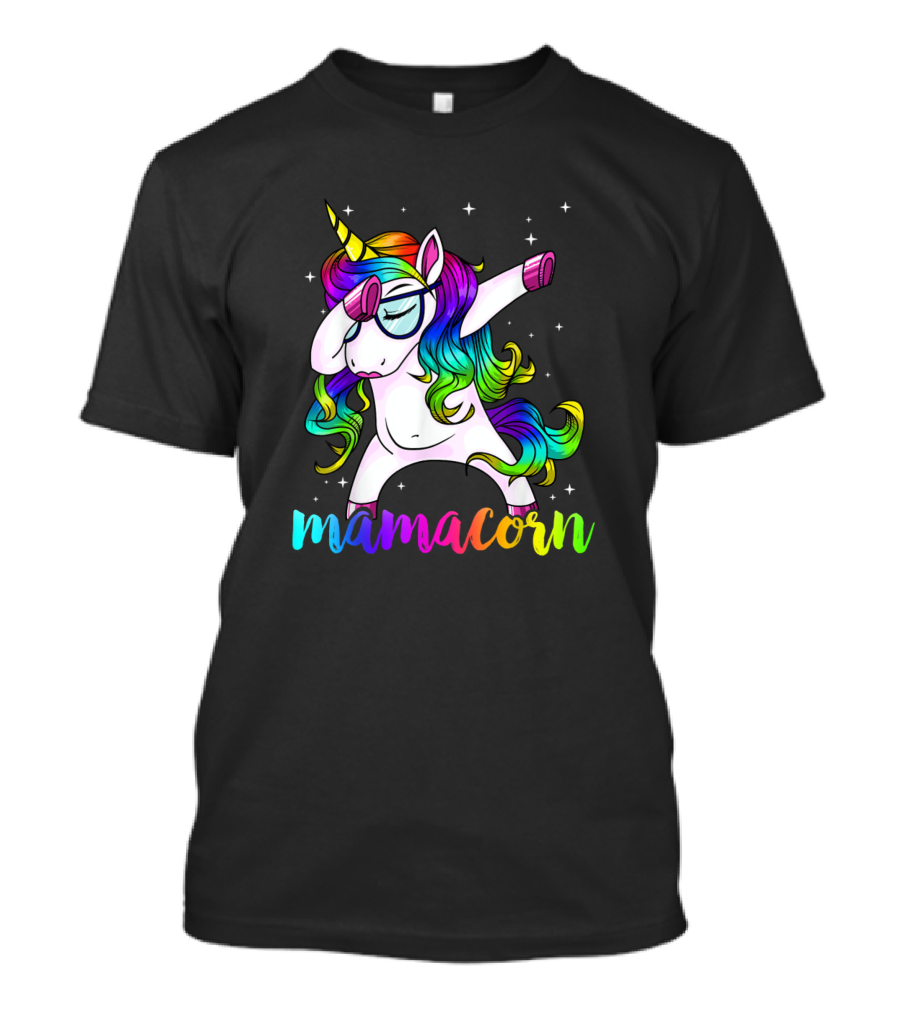 Mamacorn Dabbing Unicorn Mommy Rainbow Momma T-Shirt