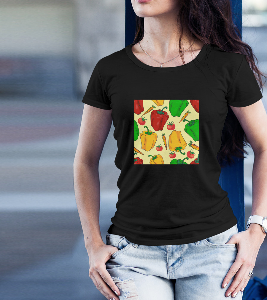 Vegetables Neck Gaiter Gardener Face Mask Bandana Pepper Tomato Carrot T-Shirt