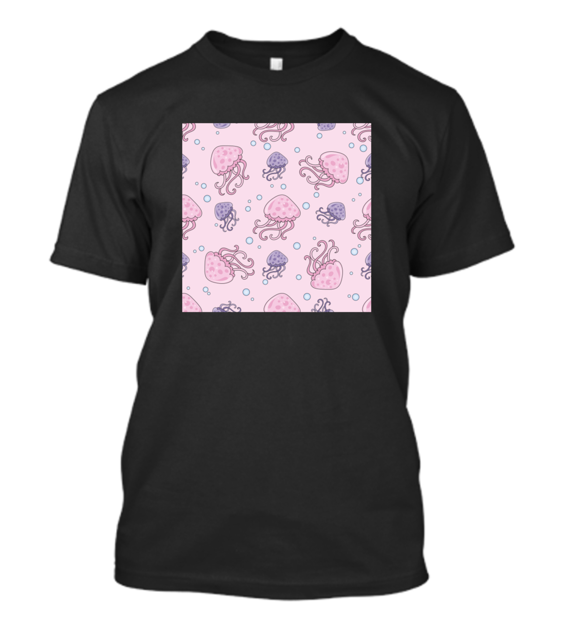 Neck Gator Jellyfish Mask Bandana Balaclava Headba Pattern With Pink And Purple Jellyfish T-Shirt
