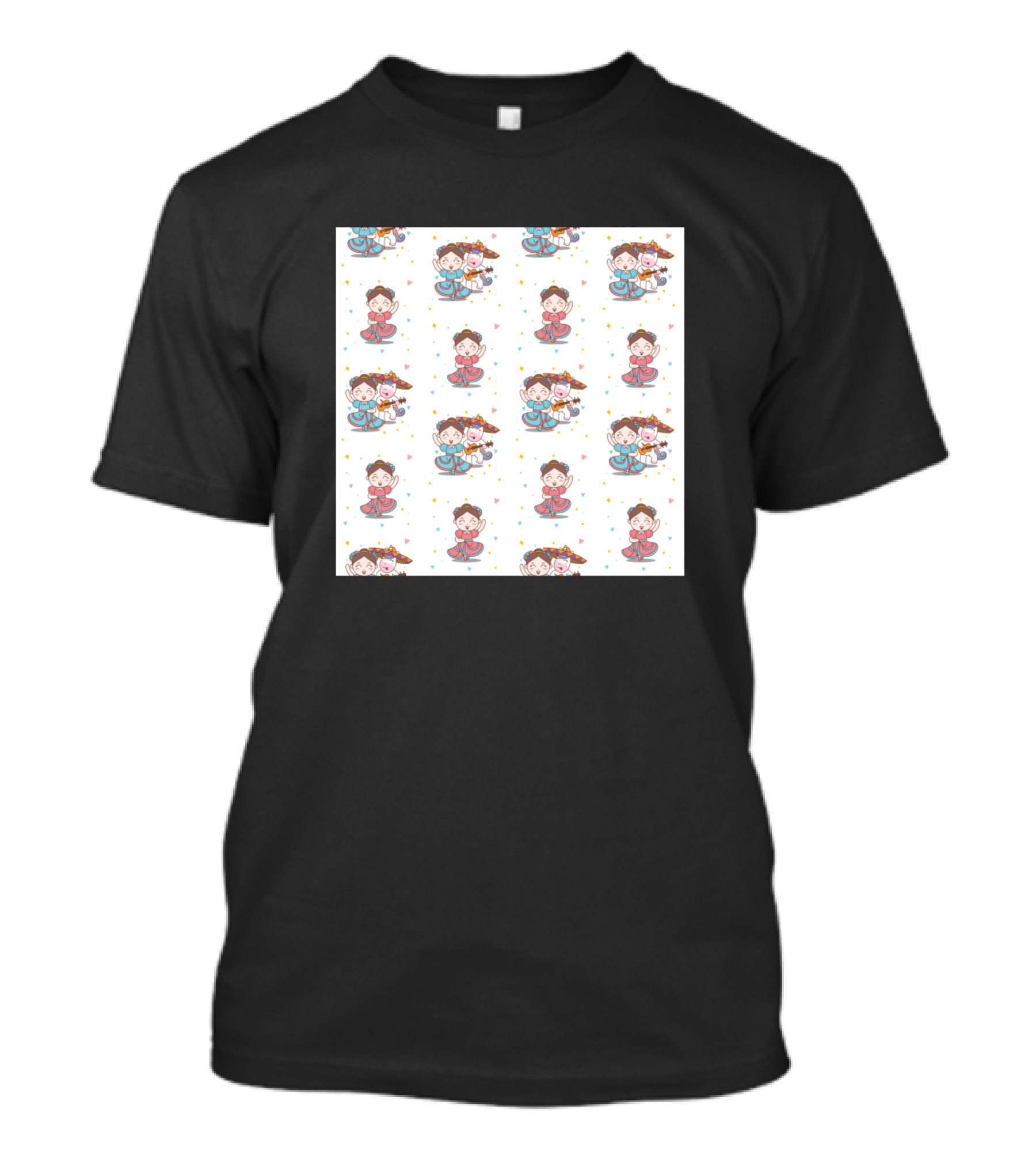 Neck Gator Mariachi Face Mask Bandana Balaclava Kids Cartoon T-Shirt