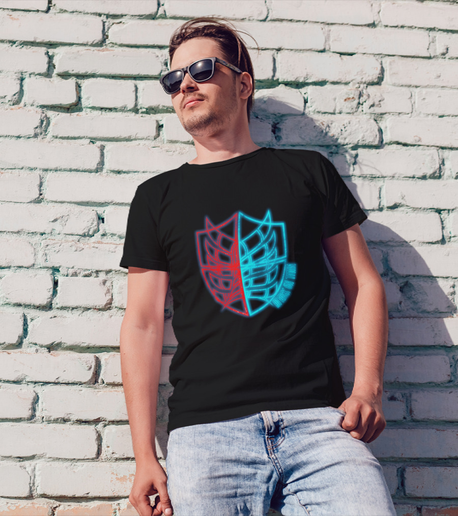 Neon Wings Of Freedom Dual Shield T-Shirt