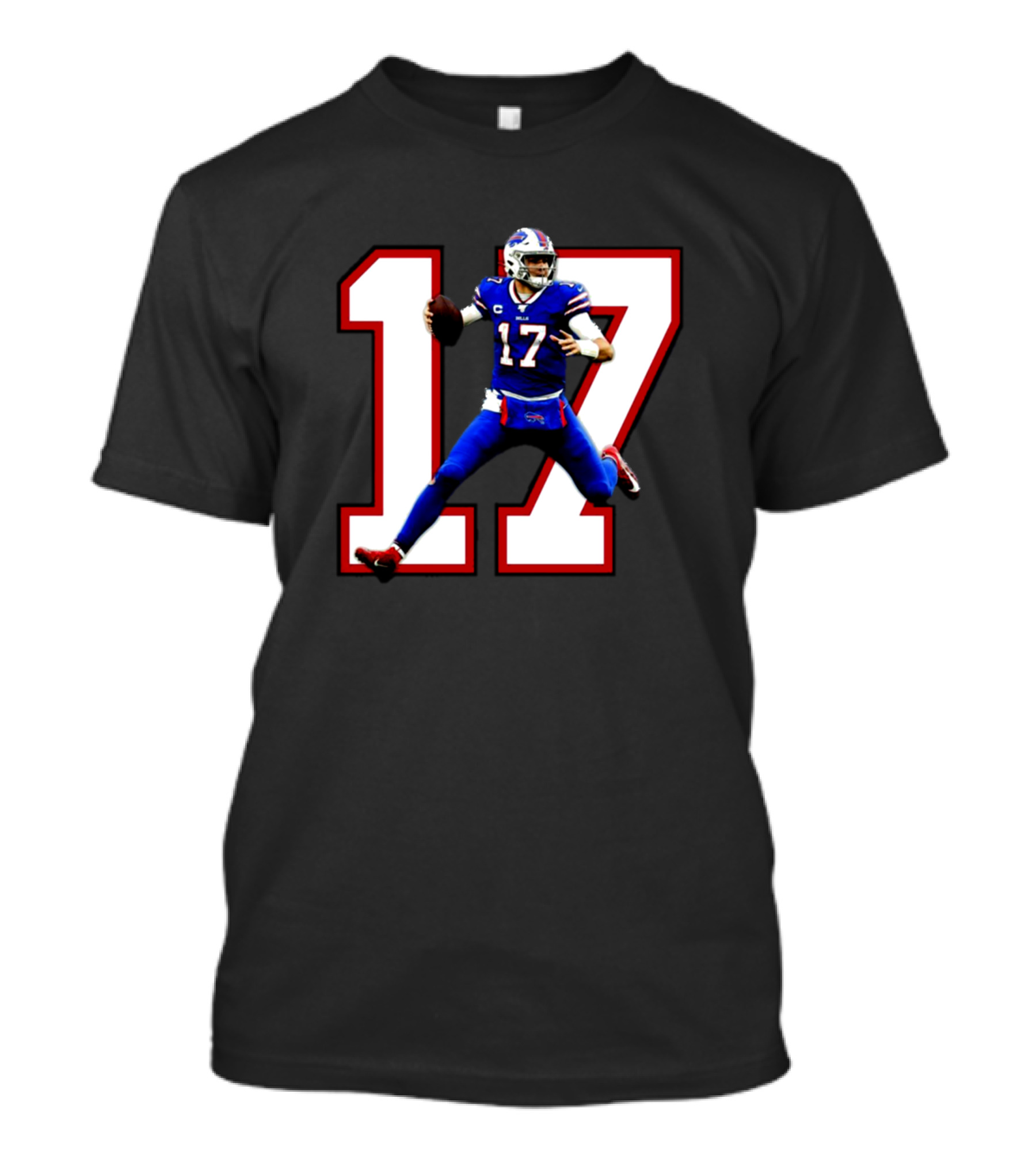 17 Football Player Jumping Action T-Shirt