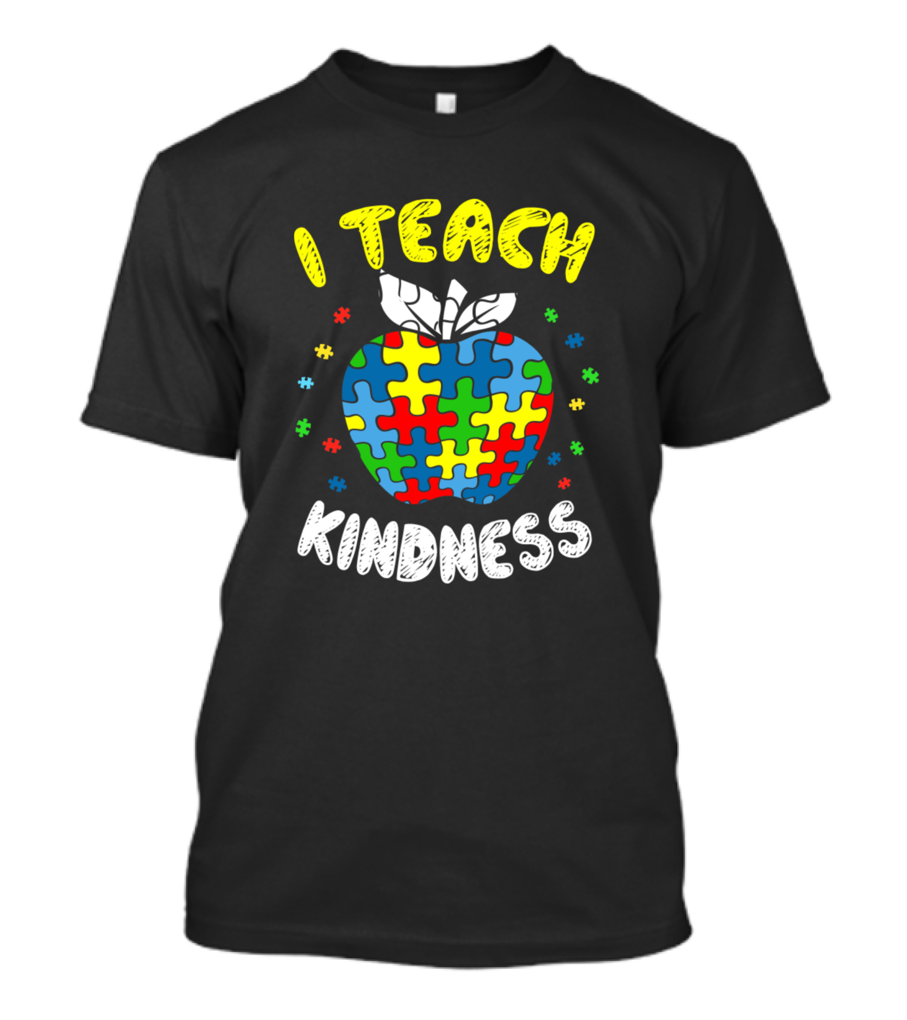 I Teach Kindness Autism Teacher Puzzle Awareness Special T-Shirt
