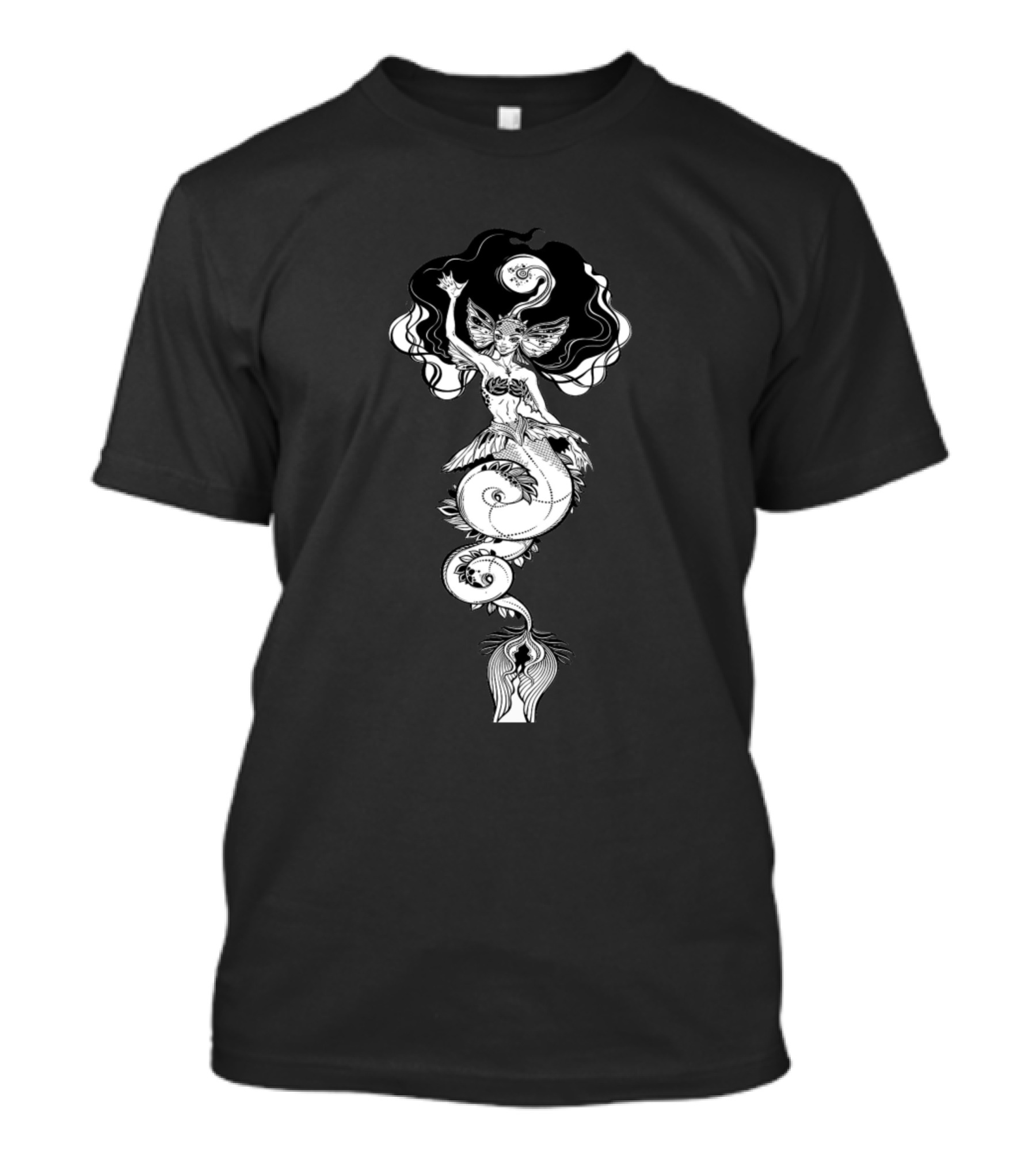 Beautiful Mermaid Girl With Enchanting Angler Fish Features T-Shirt