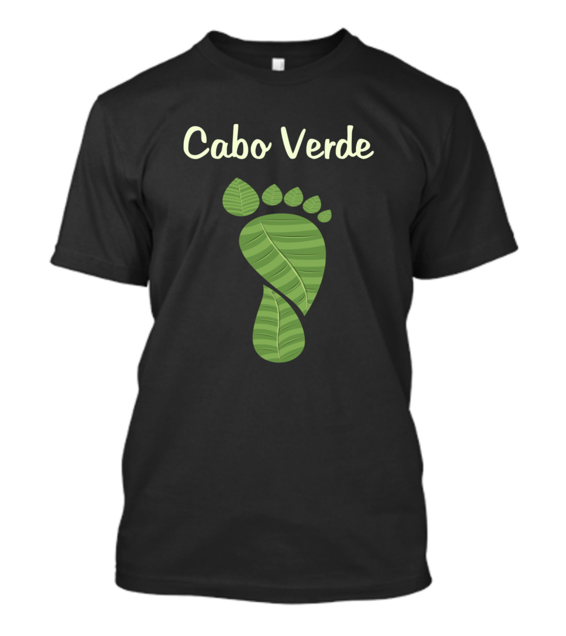 Cabo Verde Leaf Footprint World Green Nature T-Shirt