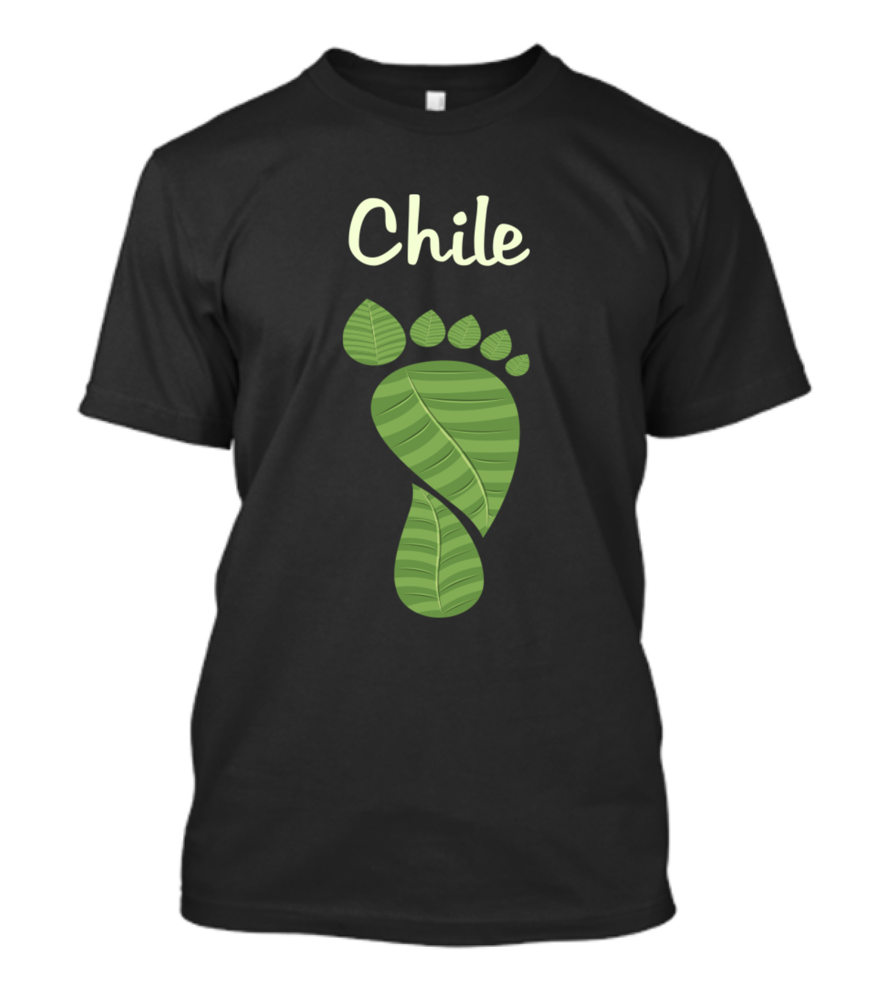 Chile Green Leaf Footprint T-Shirt