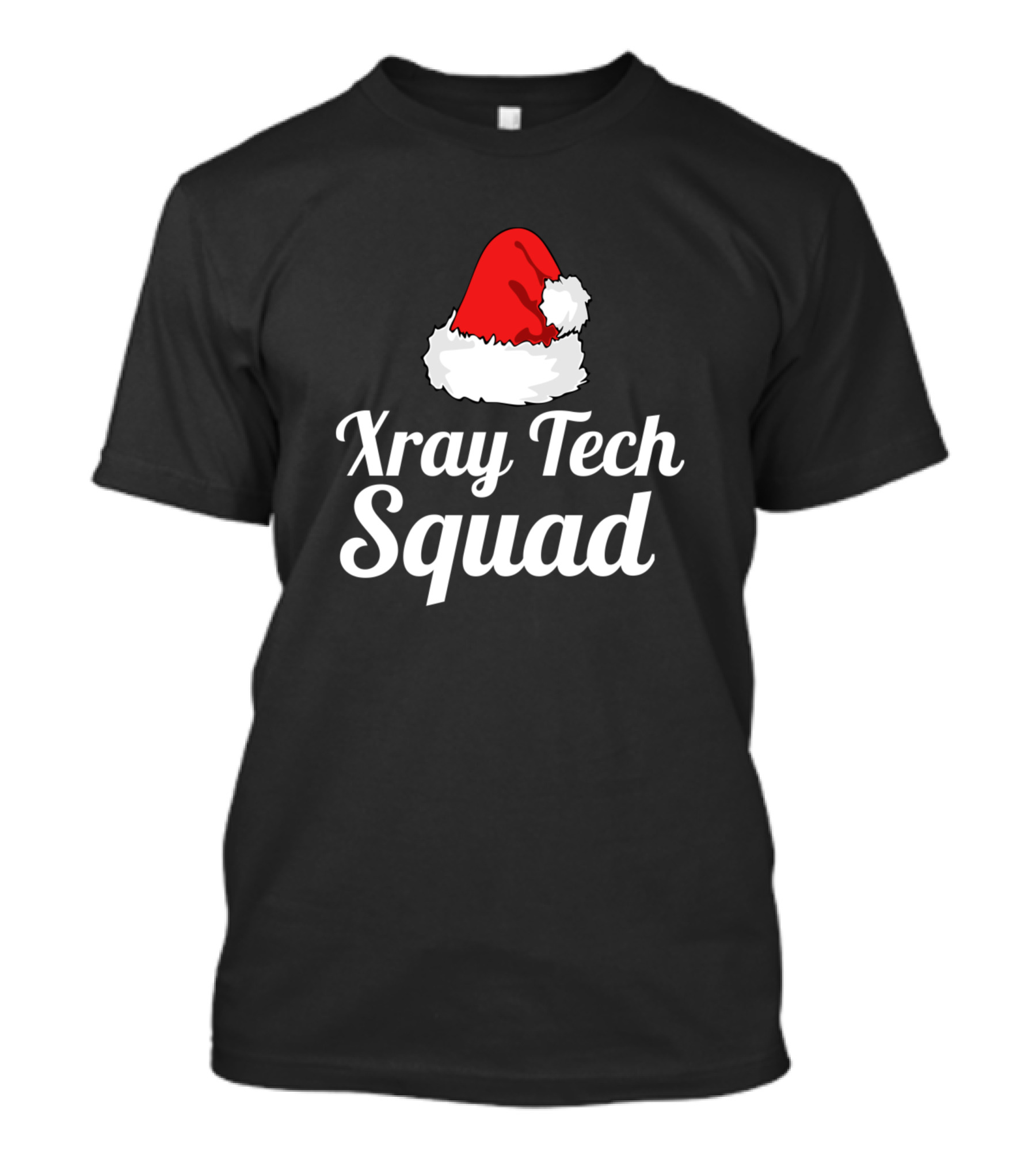 Xray Tech Squad Funny Christmas Radiology Santa Hat T-Shirt