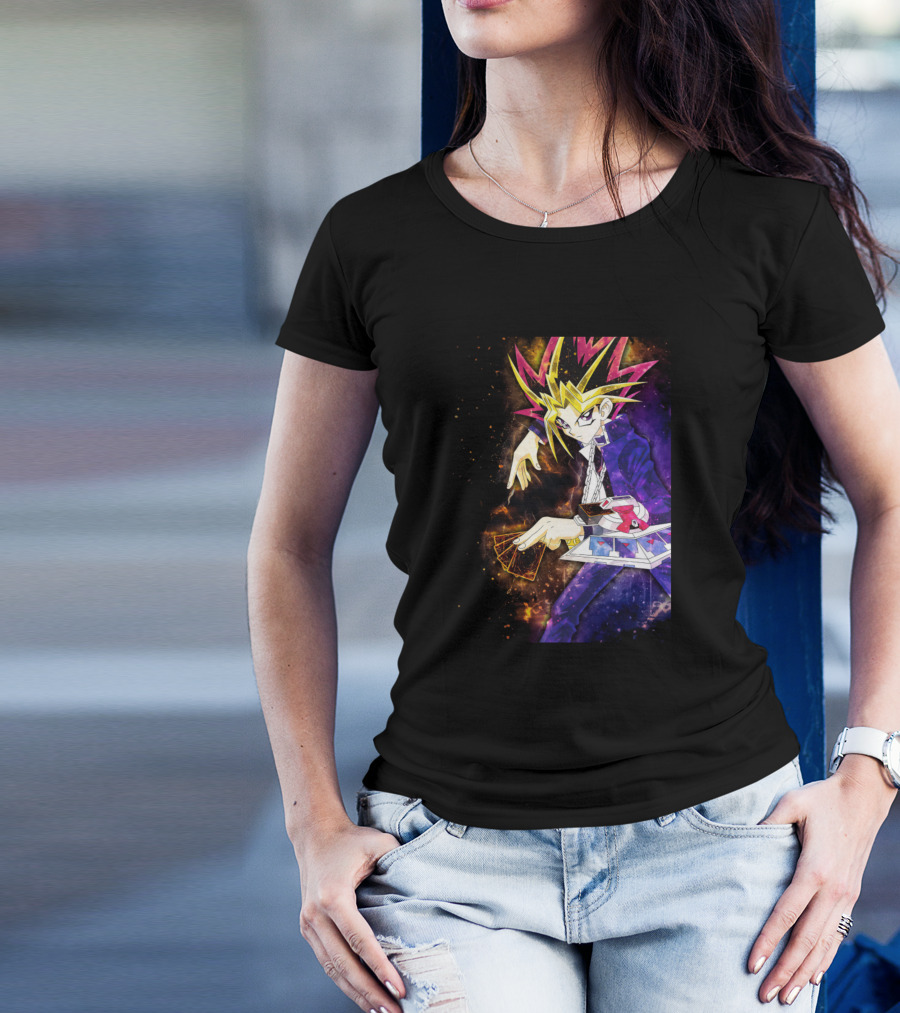 Yugi Explosion Spirit Duelist Cards Galaxy Aura T-Shirt