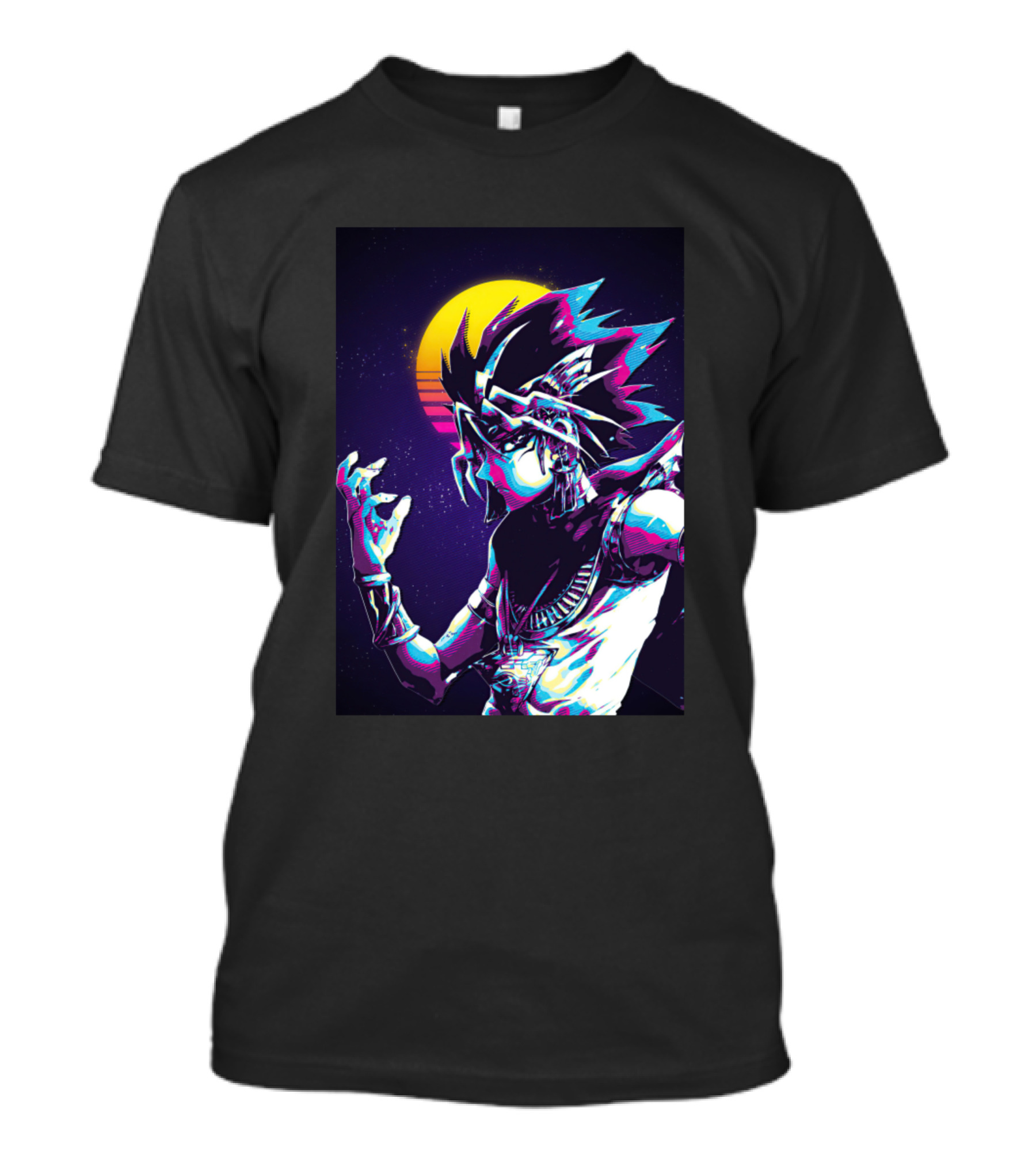 Yugi Pharaohy Retro Neon Anime Aesthetic T-Shirt