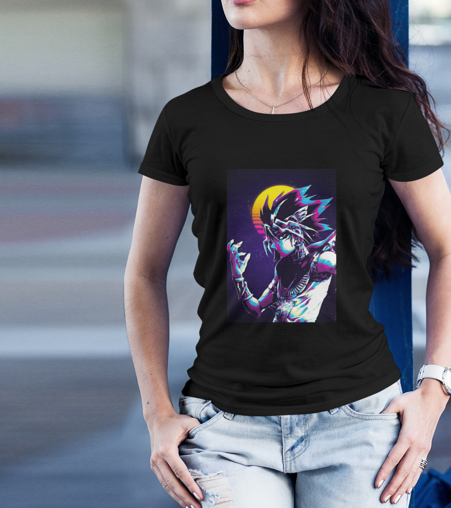 Yugi Pharaohy Retro Neon Anime Aesthetic T-Shirt
