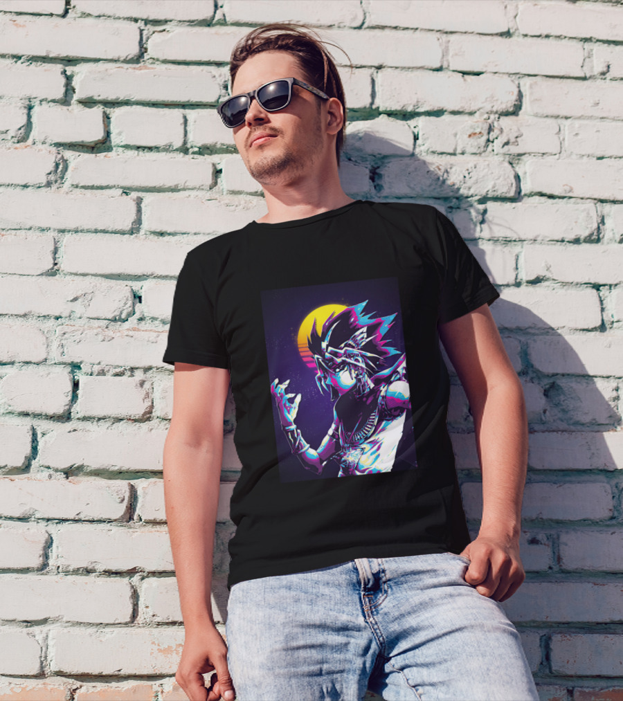 Yugi Pharaohy Retro Neon Anime Aesthetic T-Shirt