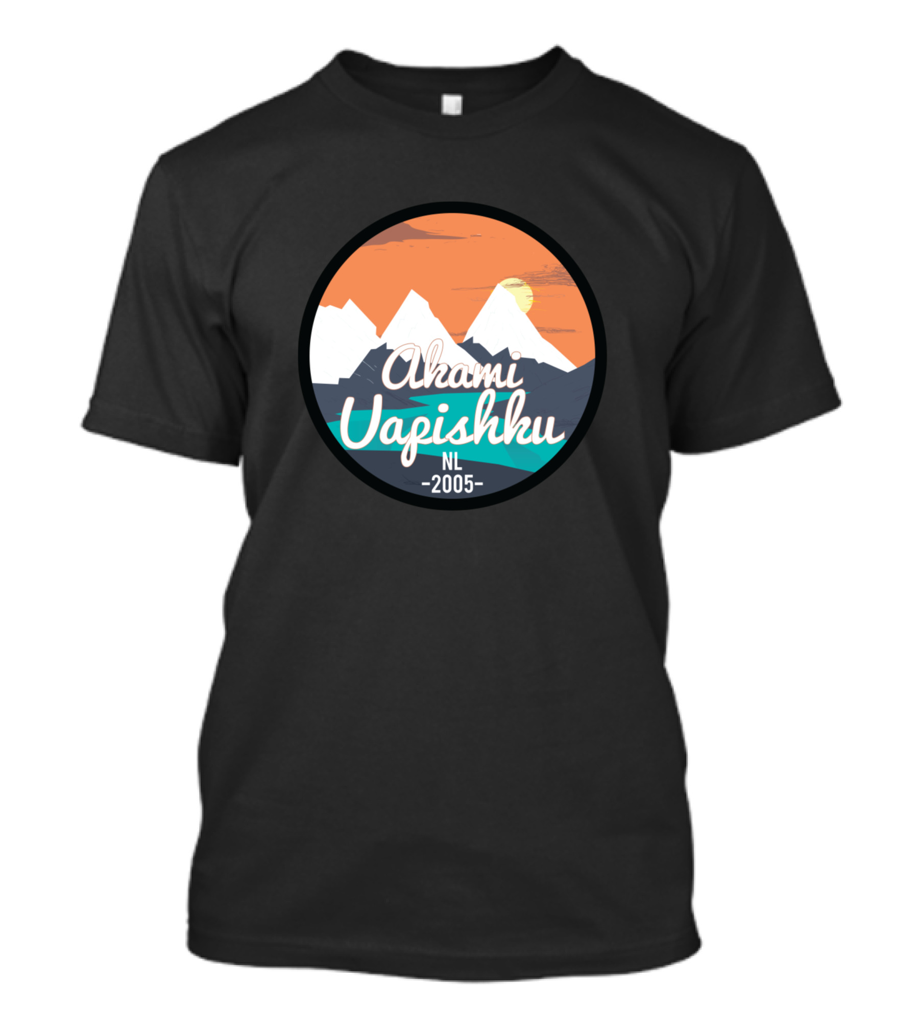 Akami Uapishku NL 2005 National Park Reserve Minimalist Mountains Sunset T-Shirt
