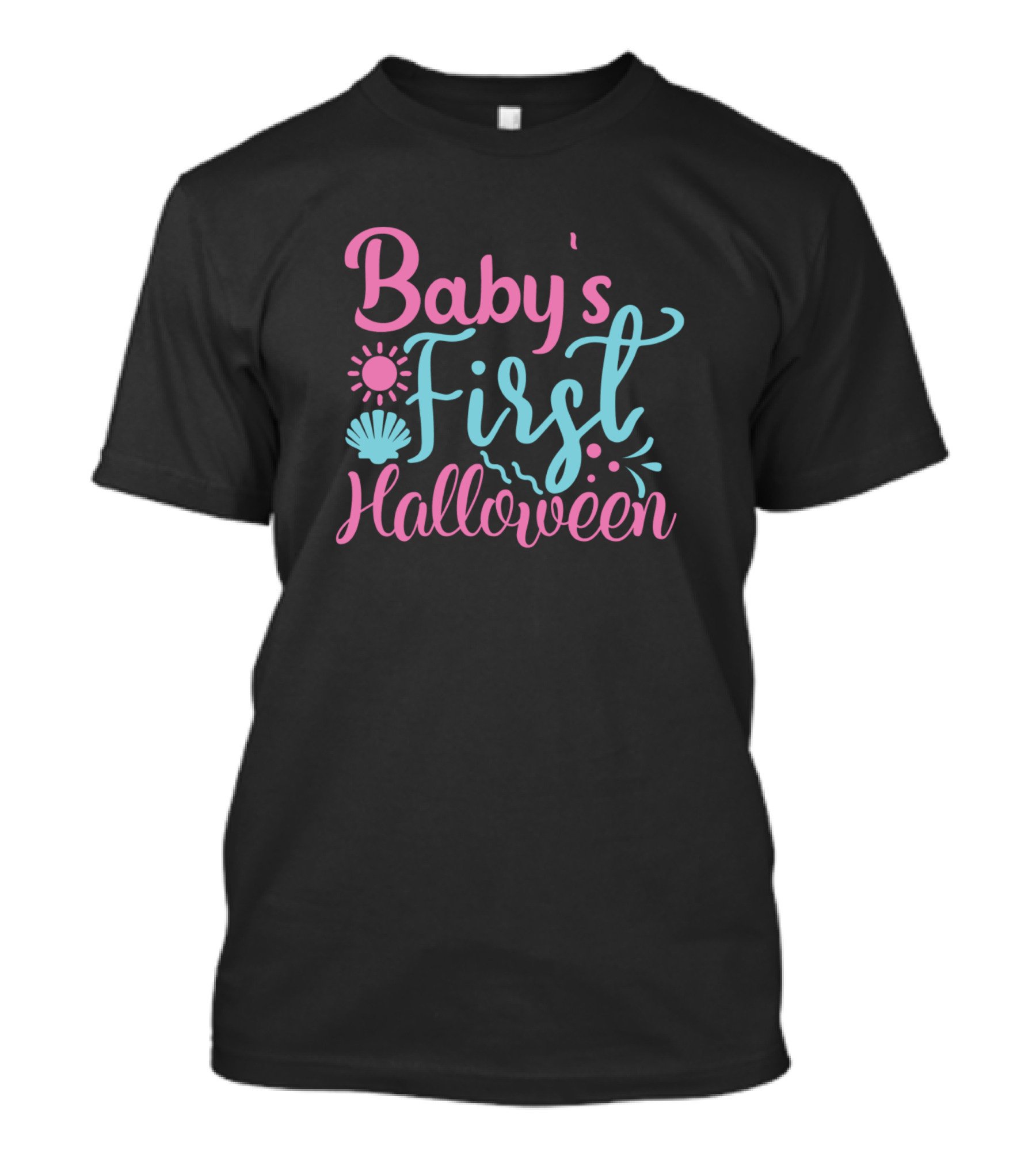 Baby's First Halloween Pink Blue Sun Shell T-Shirt