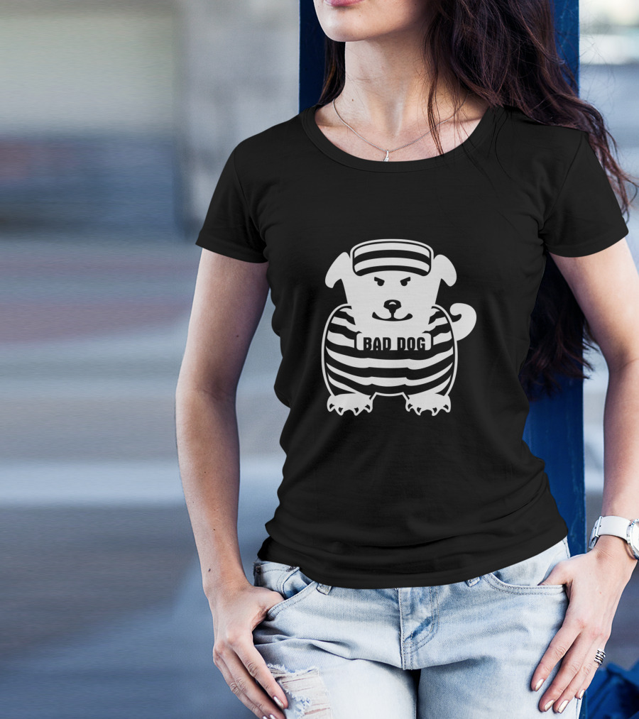 Bad Dog Vts2 Striped Prisoner Puppy T-Shirt