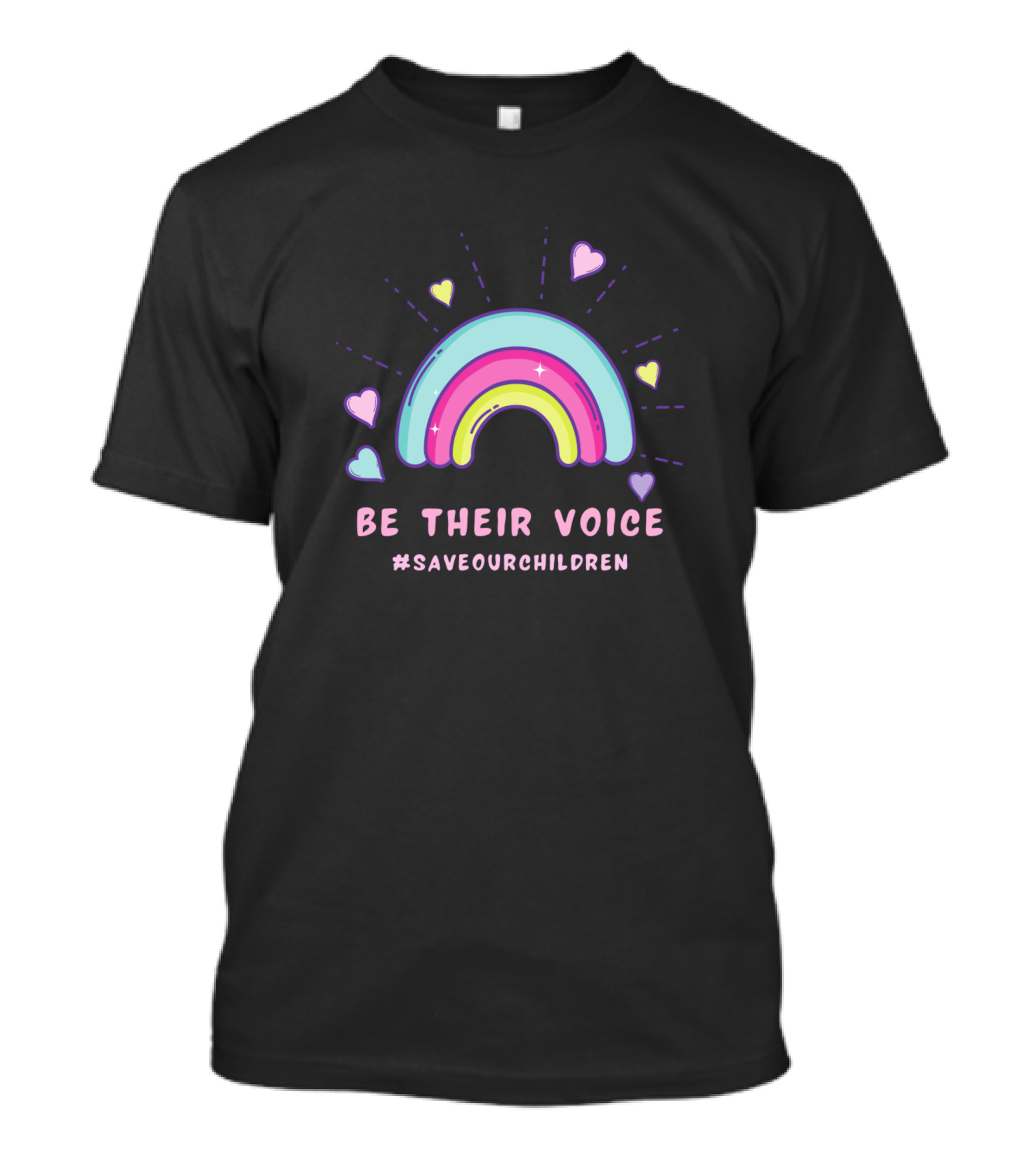 Be Their Voice Rainbow Hearts #SaveOurChildren T-Shirt