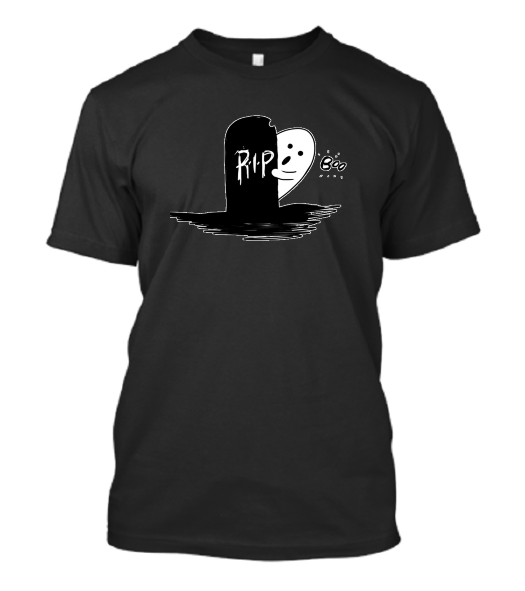 RIP Boo Ghost Headstone Spooky Halloween T-Shirt