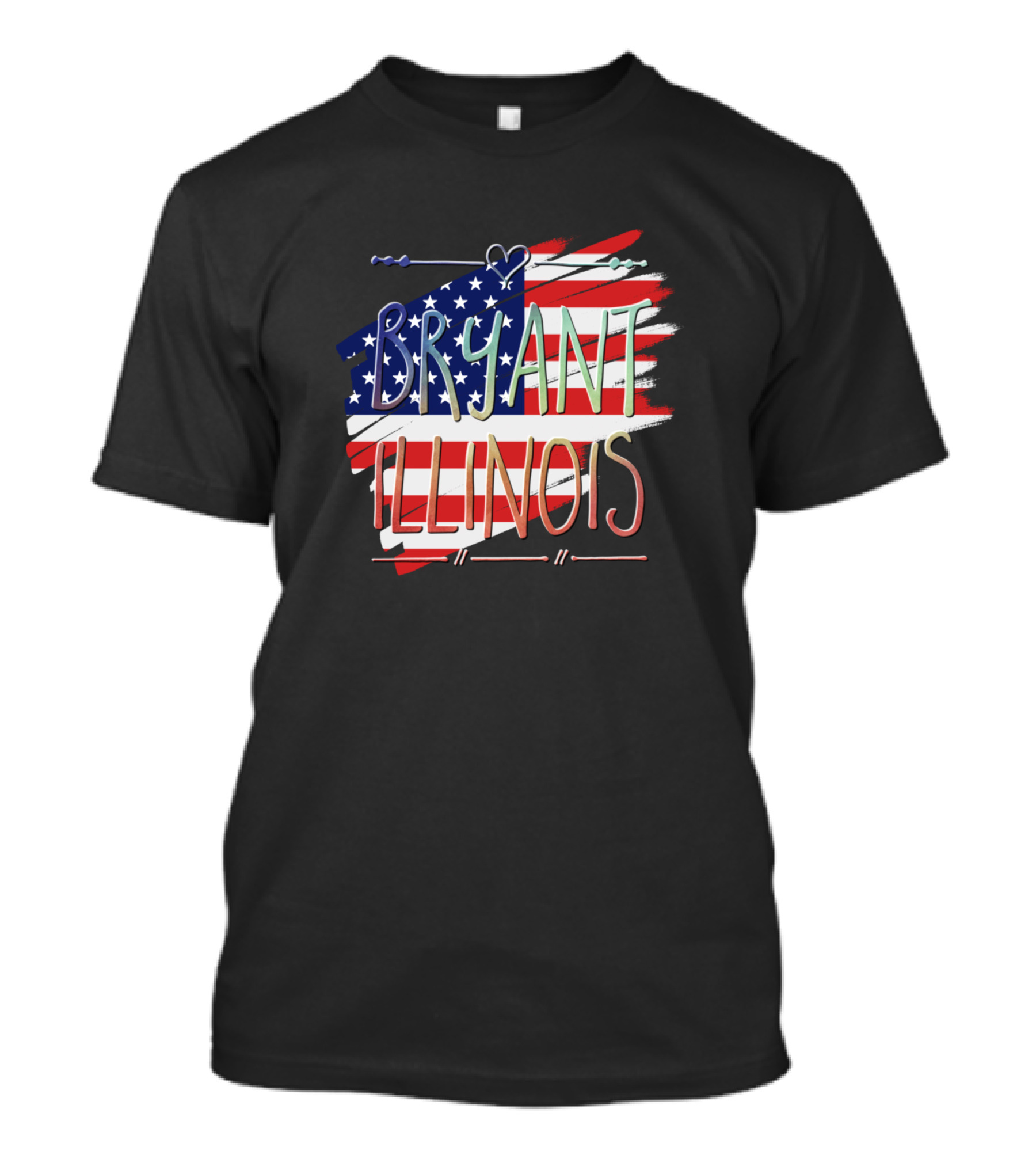 Bryant Illinois American Flag T-Shirt