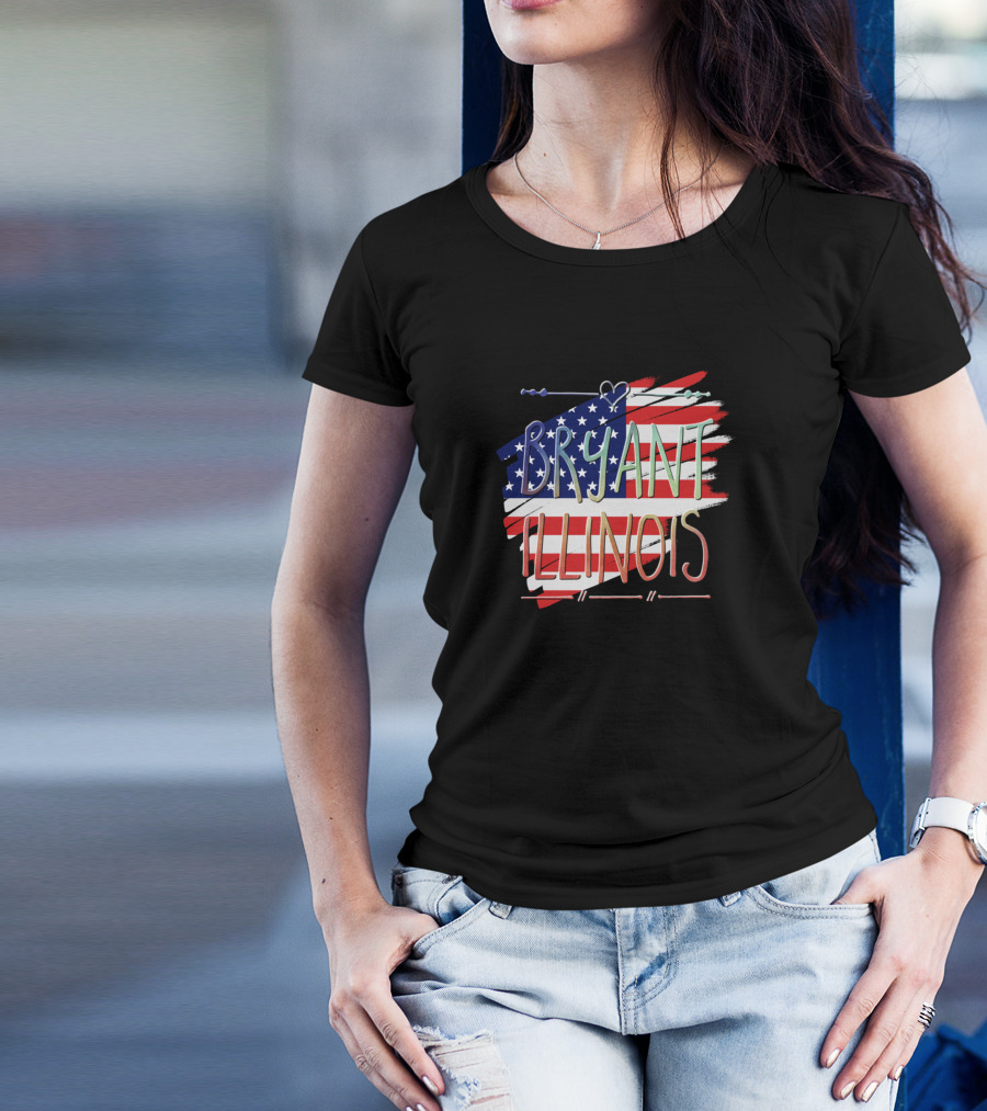 Bryant Illinois American Flag T-Shirt