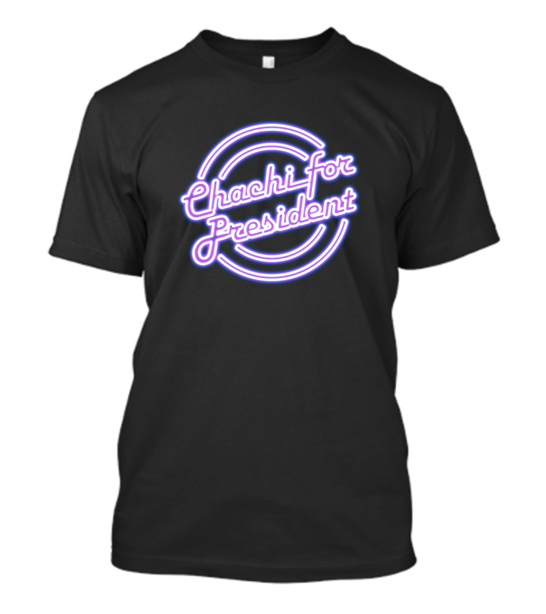 Chachi For President Neon Circle T-Shirt