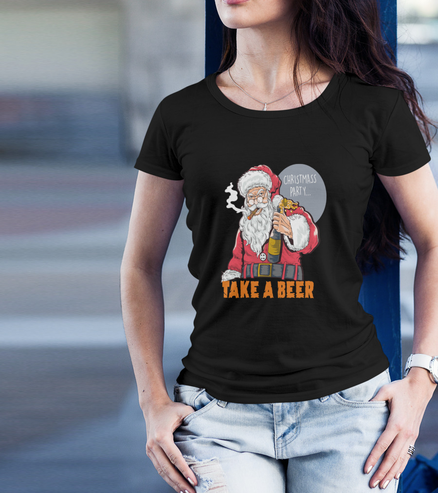 CHRISTMASS PARTY. TAKE A BEER T-Shirt
