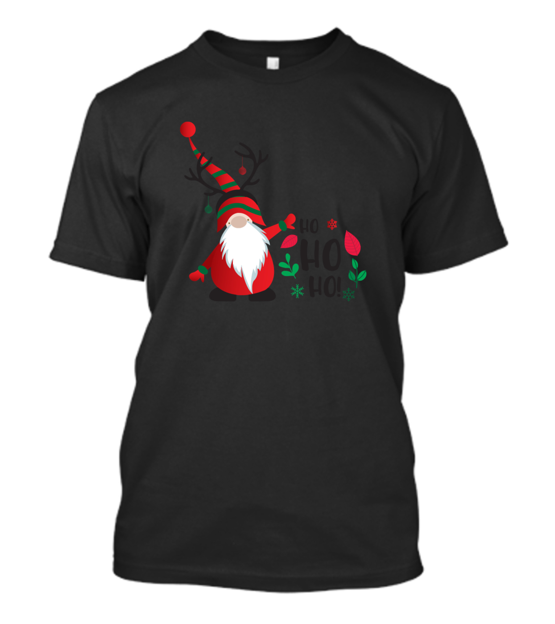 Christmas Ho Ho Ho Cute Xmas Elf Santa Hat T-Shirt