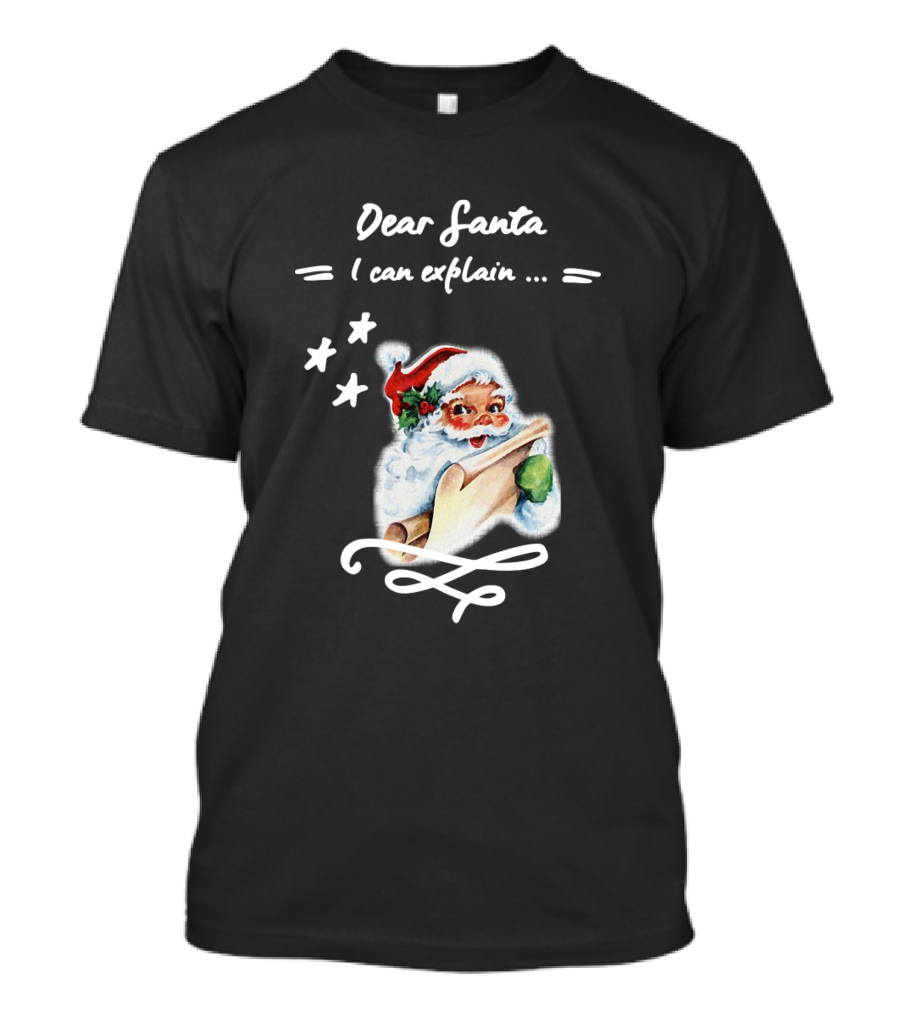Dear Santa I Can Explain Vintage Christmas Santa T-Shirt