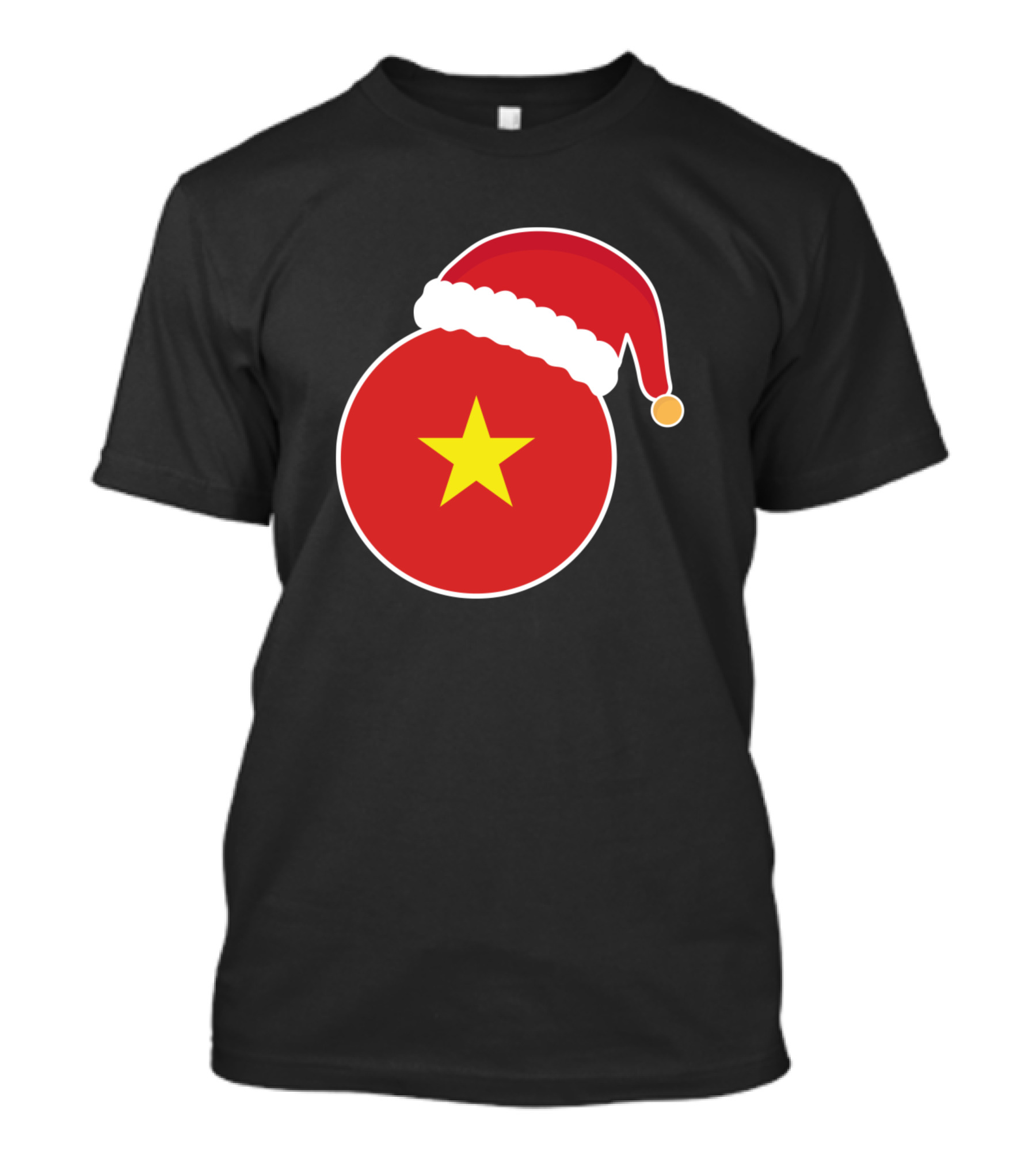 Vietnam Flag Santa Claus Christmas T-Shirt