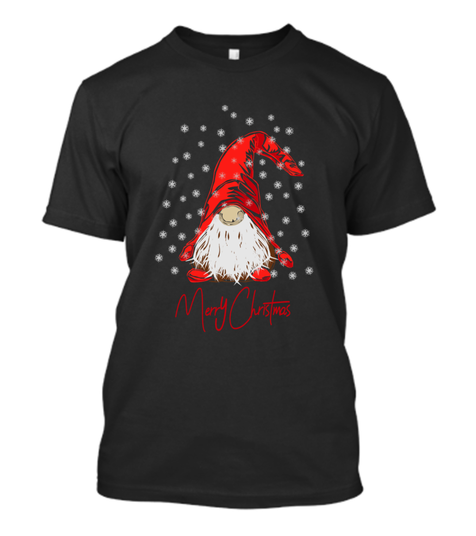 Merry Christmas Xmas Elf Snowflakes T-Shirt