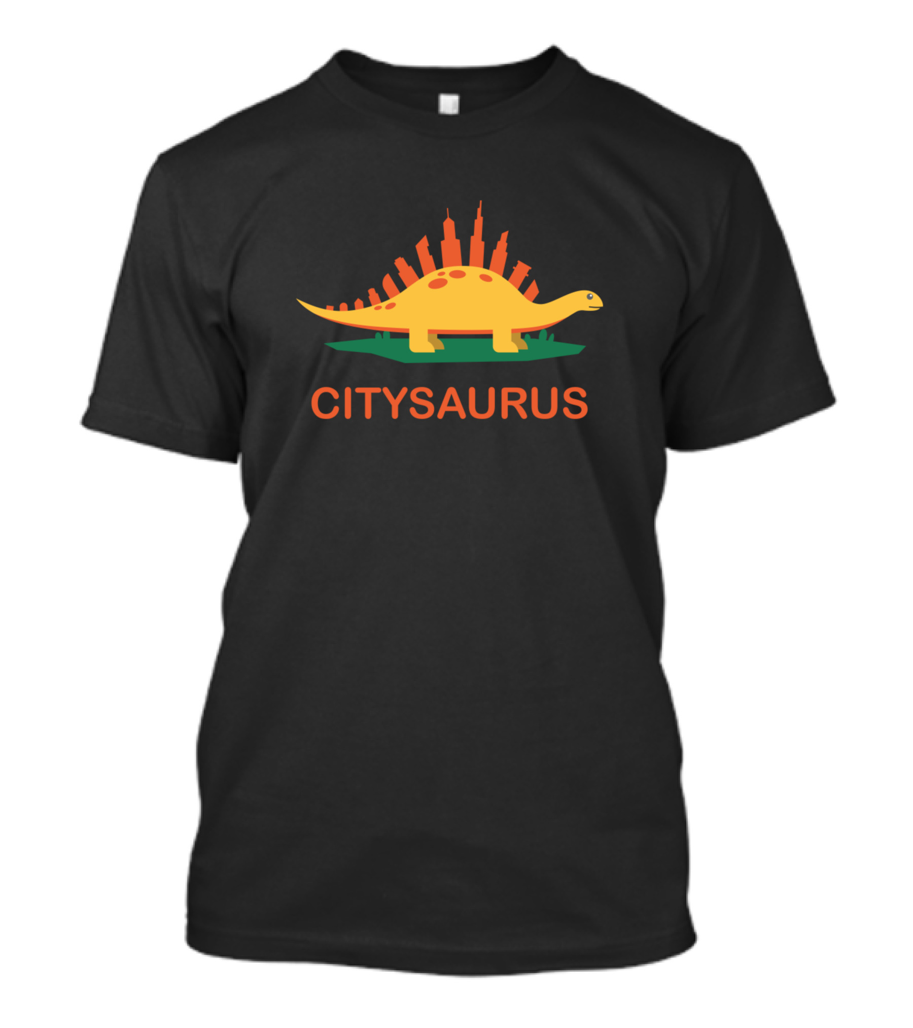 Citysaurus Dinosaur With Skyline Spikes T-Shirt