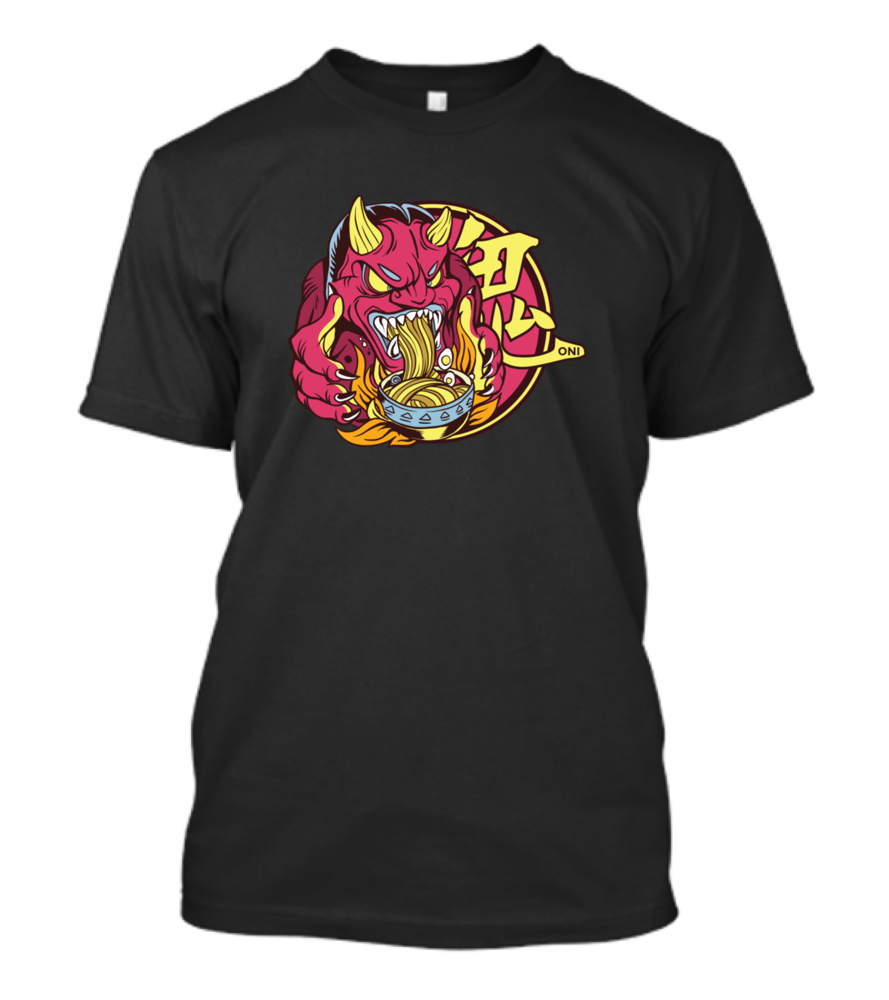 ONI Demon Eats Ramen Noodles T-Shirt