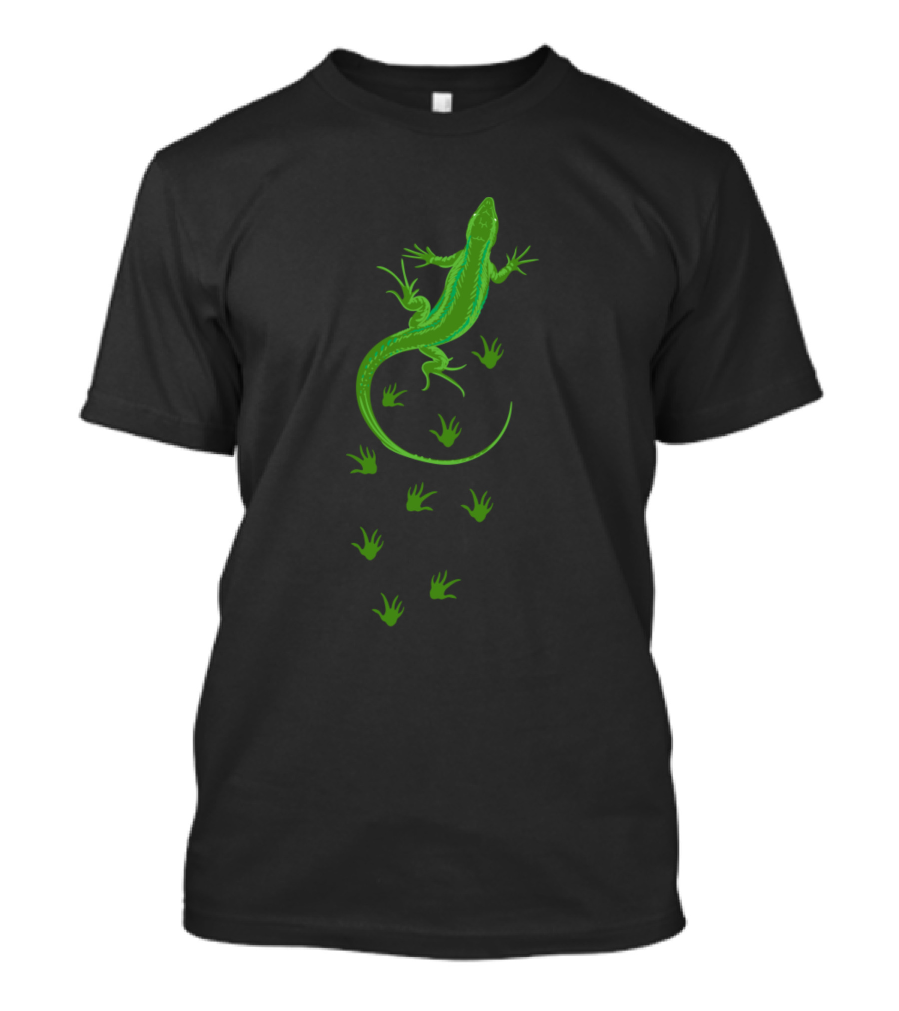 Funny Lizard Reptile Owner Gecko Lover Handprint Trail T-Shirt