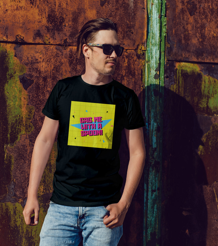 Gag Me With A Spoon 1980s Retro Funny Saying 80s T-Shirt