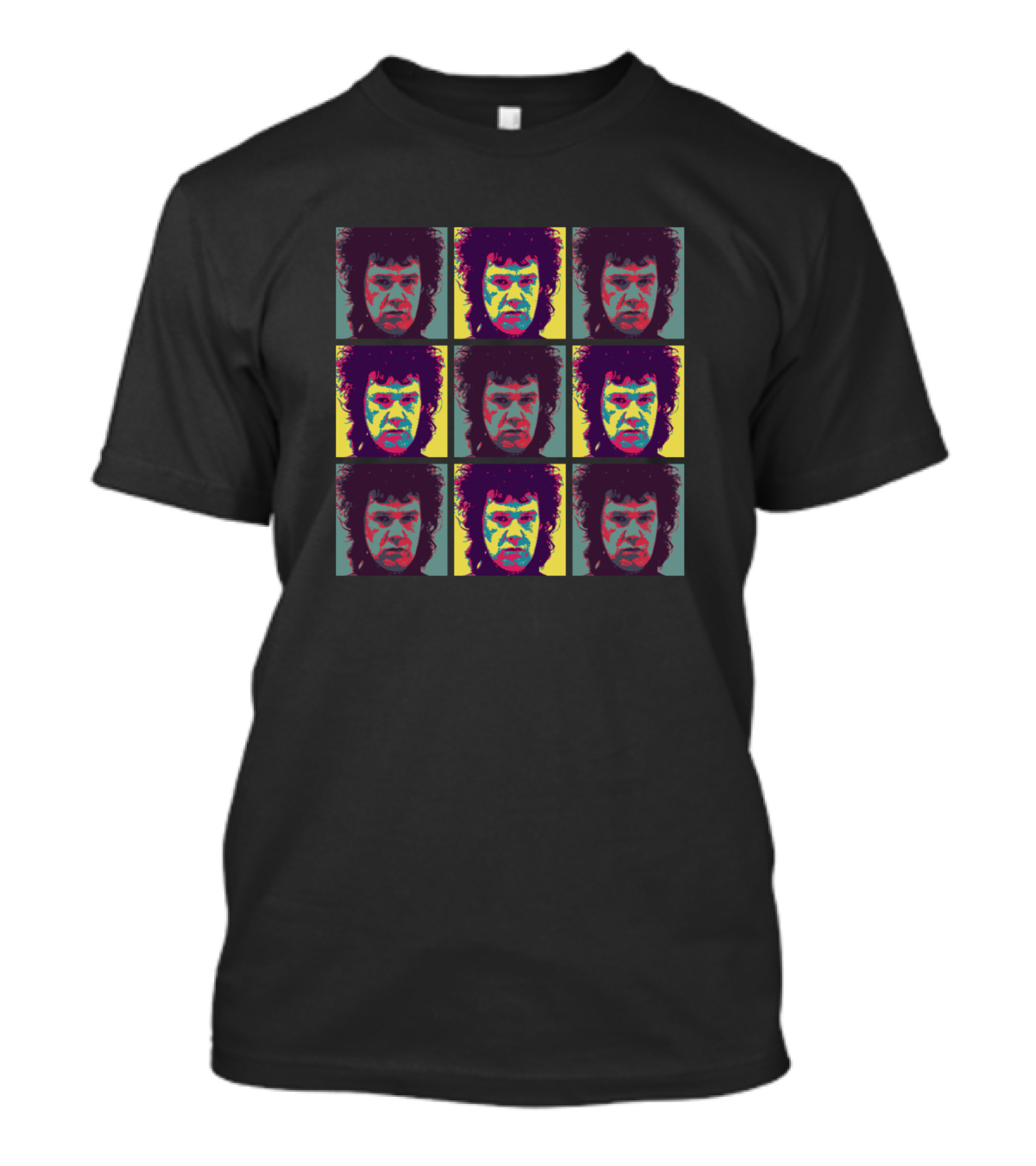 Gary Moore Pop Art Style Nine Panel T-Shirt