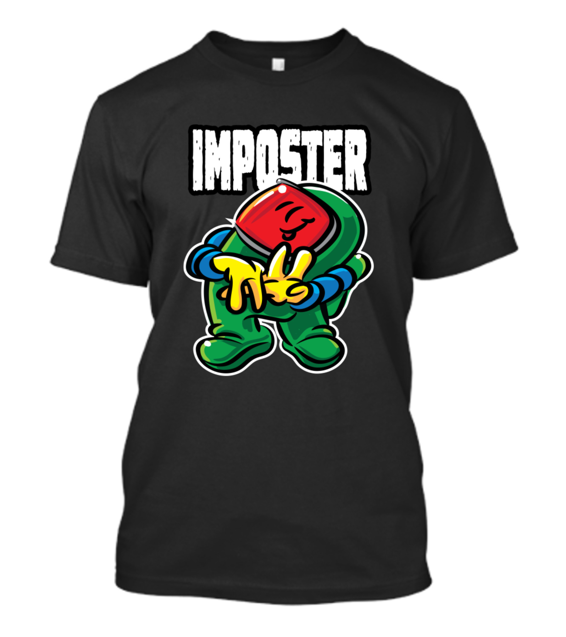 IMPOSTER Space Dude Peace Gesture Fun T-Shirt