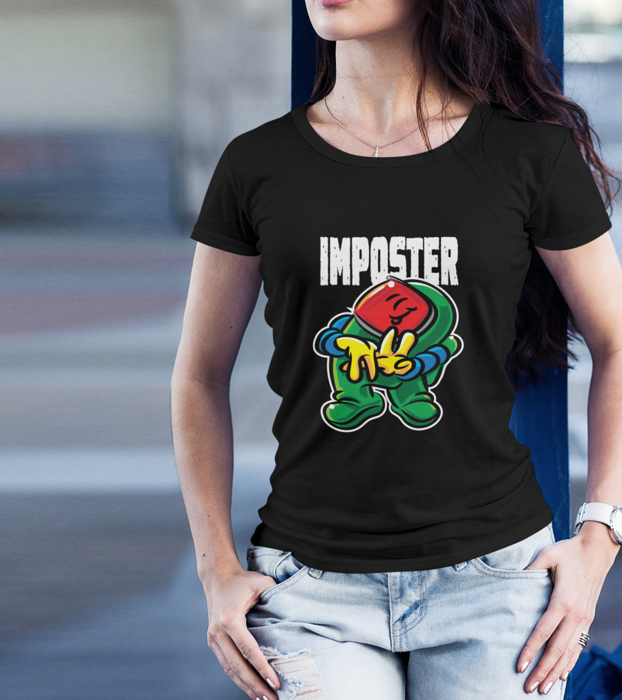 IMPOSTER Space Dude Peace Gesture Fun T-Shirt
