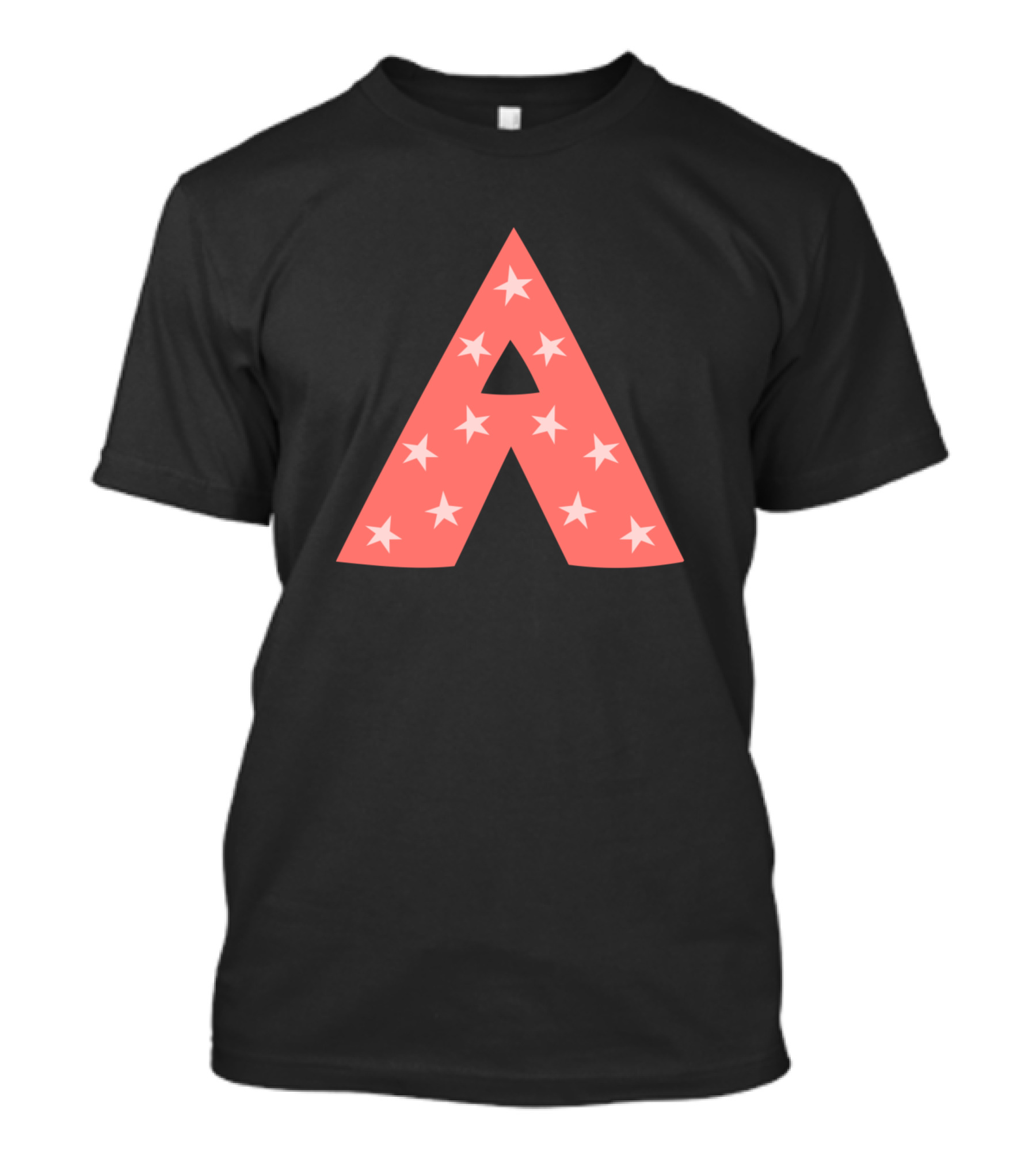 Letter A Star Pattern Forest Alphabet T-Shirt