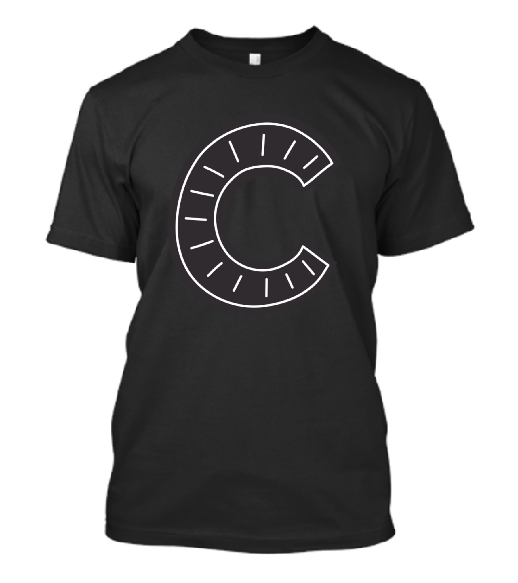 Letter C Forest Night Alphabet Dark T-Shirt