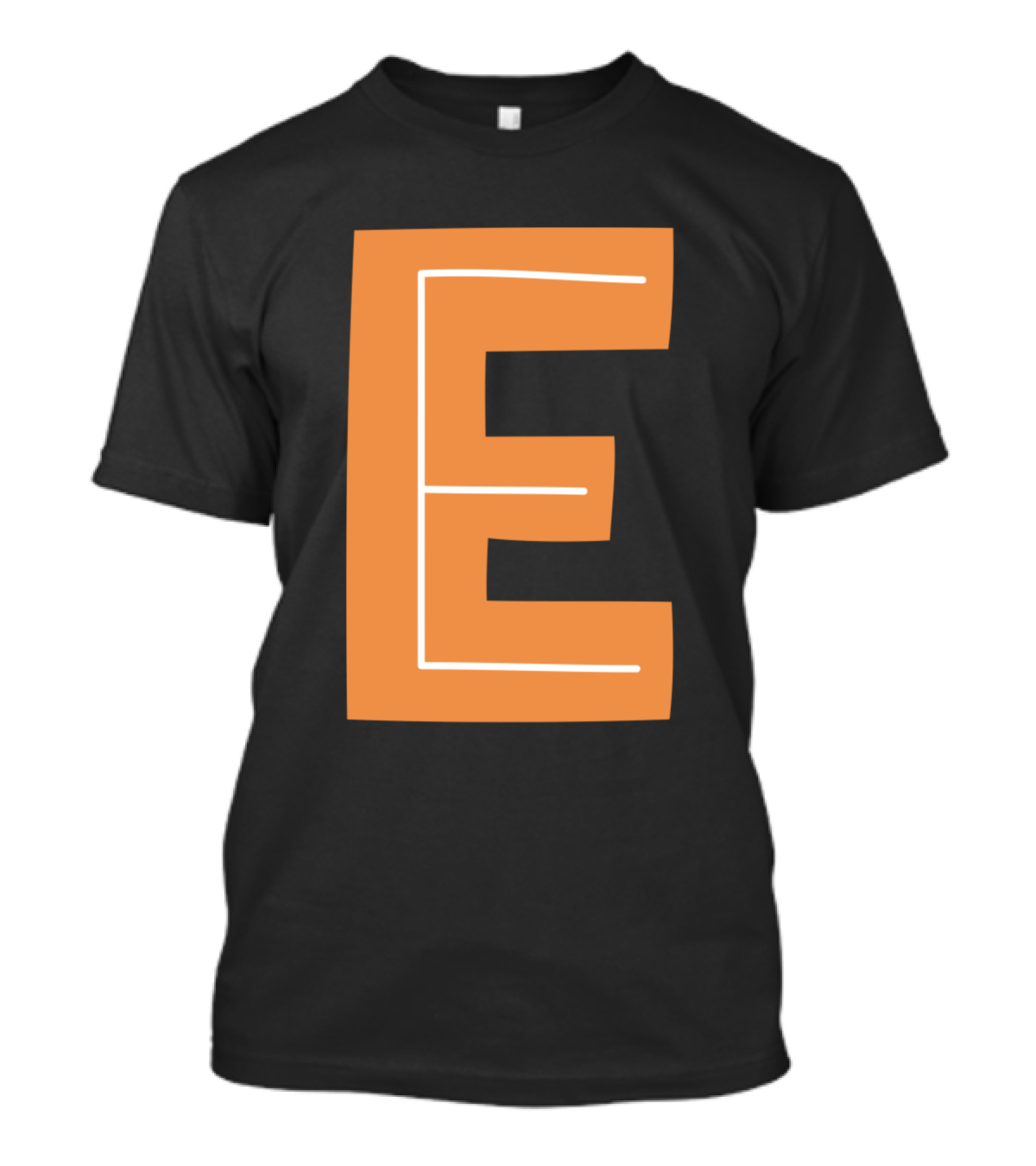 Letter E Forest Night Alphabet Orange T-Shirt