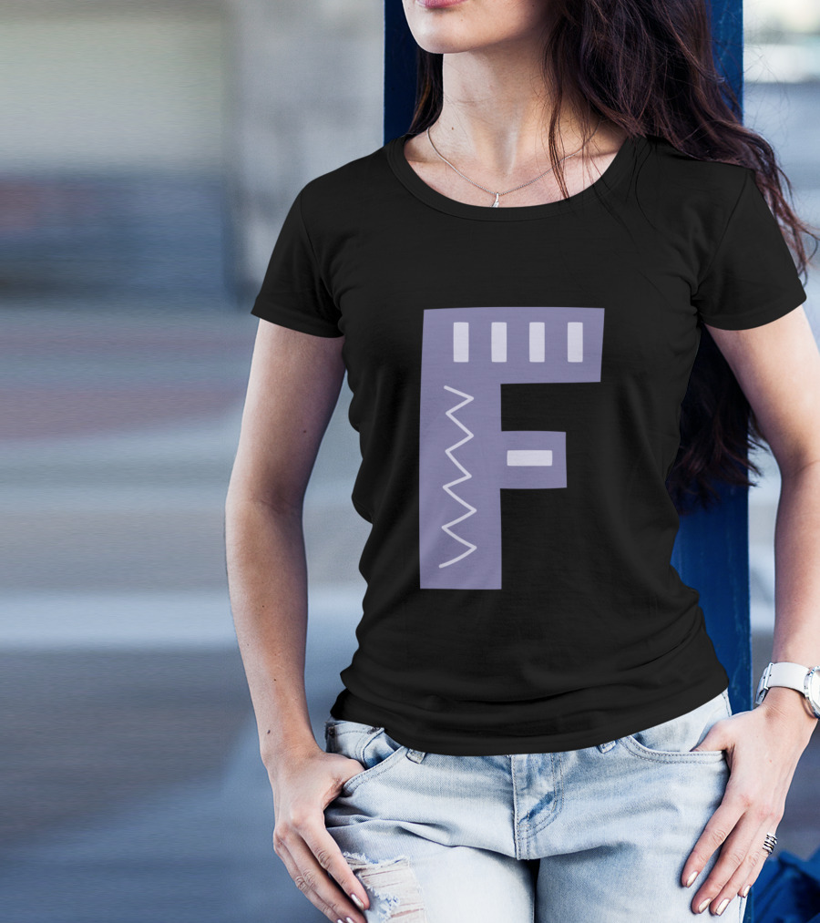 F Forest Letter Stylized Alphabet T-Shirt