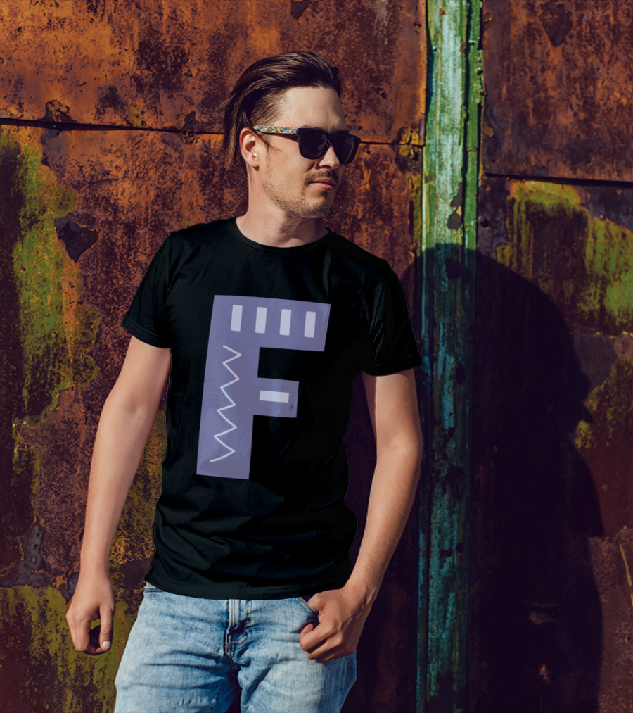 F Forest Letter Stylized Alphabet T-Shirt