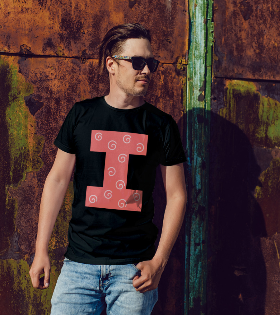 I Spiral Pattern Forest Alphabet T-Shirt