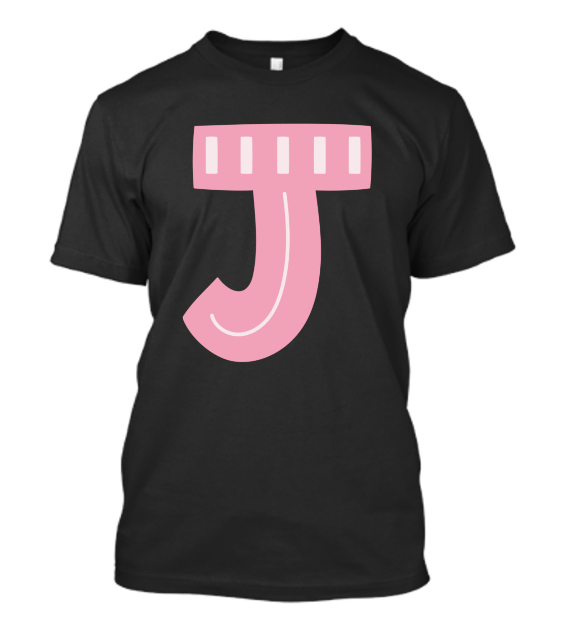 Letter J Forest Alphabet Pink Block T-Shirt