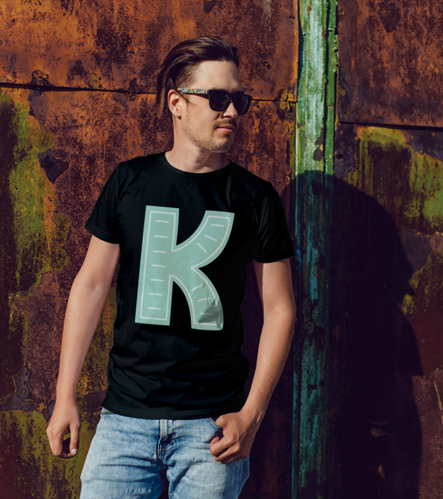 K Forest Alphabet Letter T-Shirt