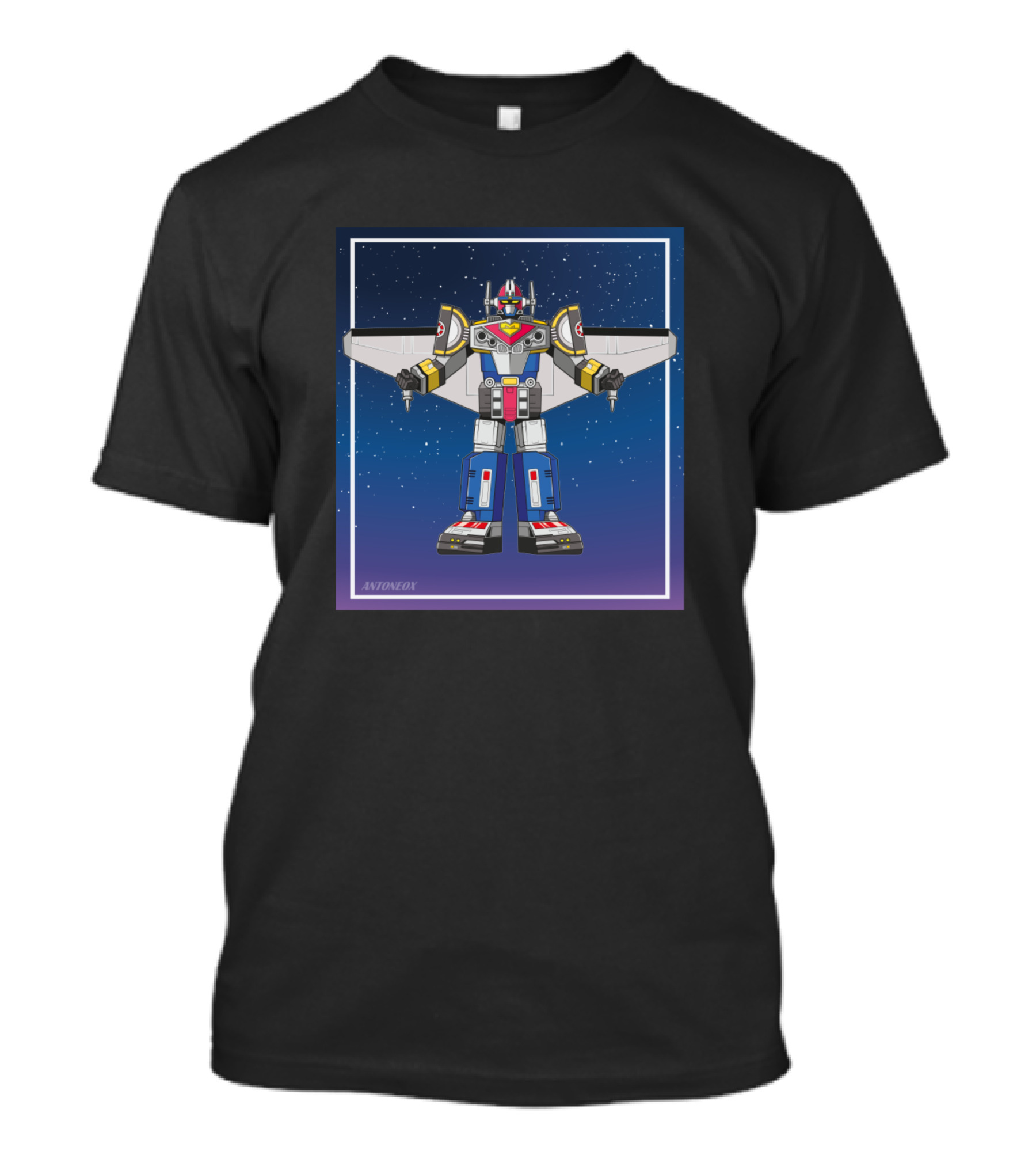 Mega Voyager Space Robot Mecha Starry Night T-Shirt