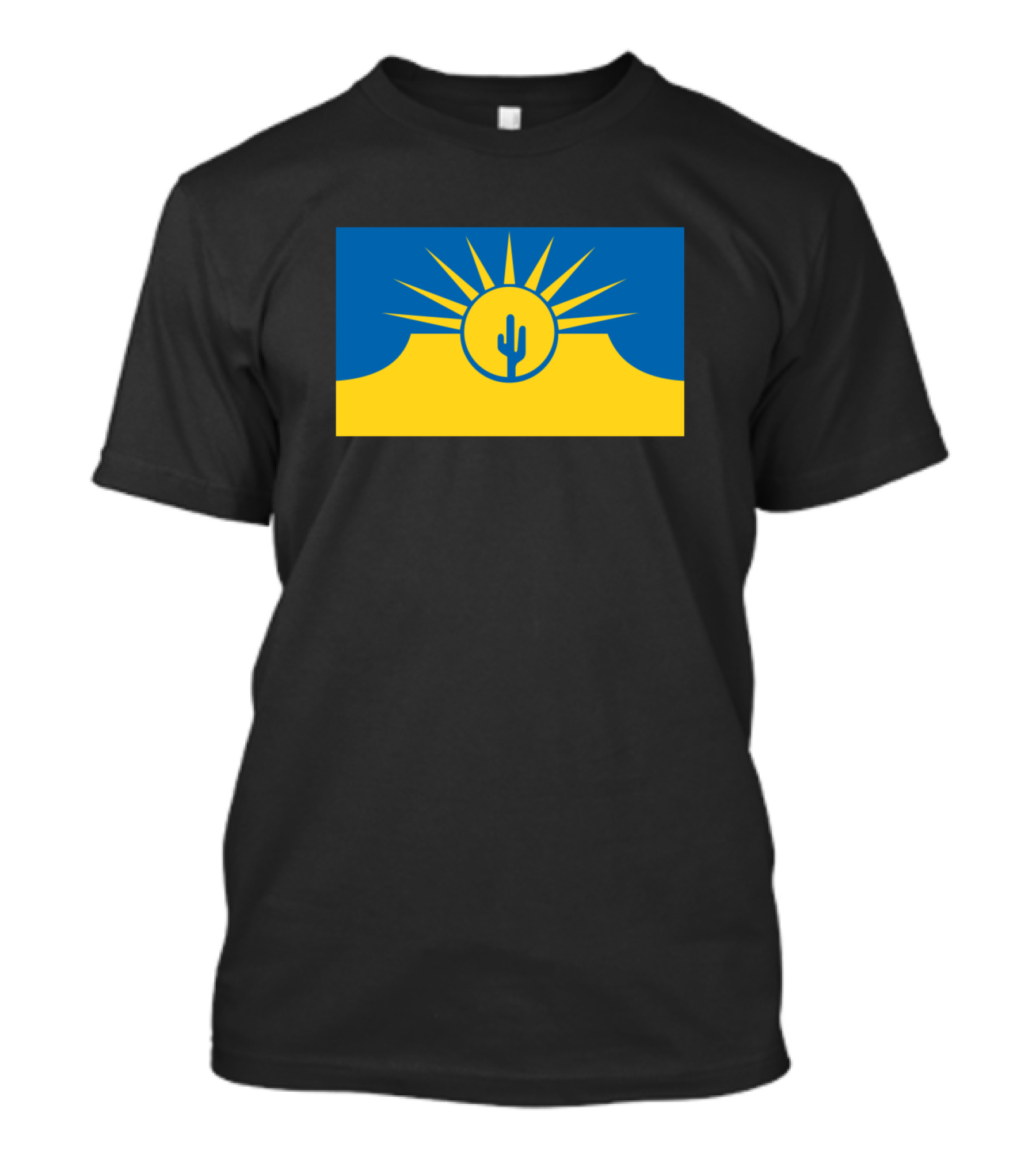 Mesa Arizona City Flag Cactus And Sunburst T-Shirt