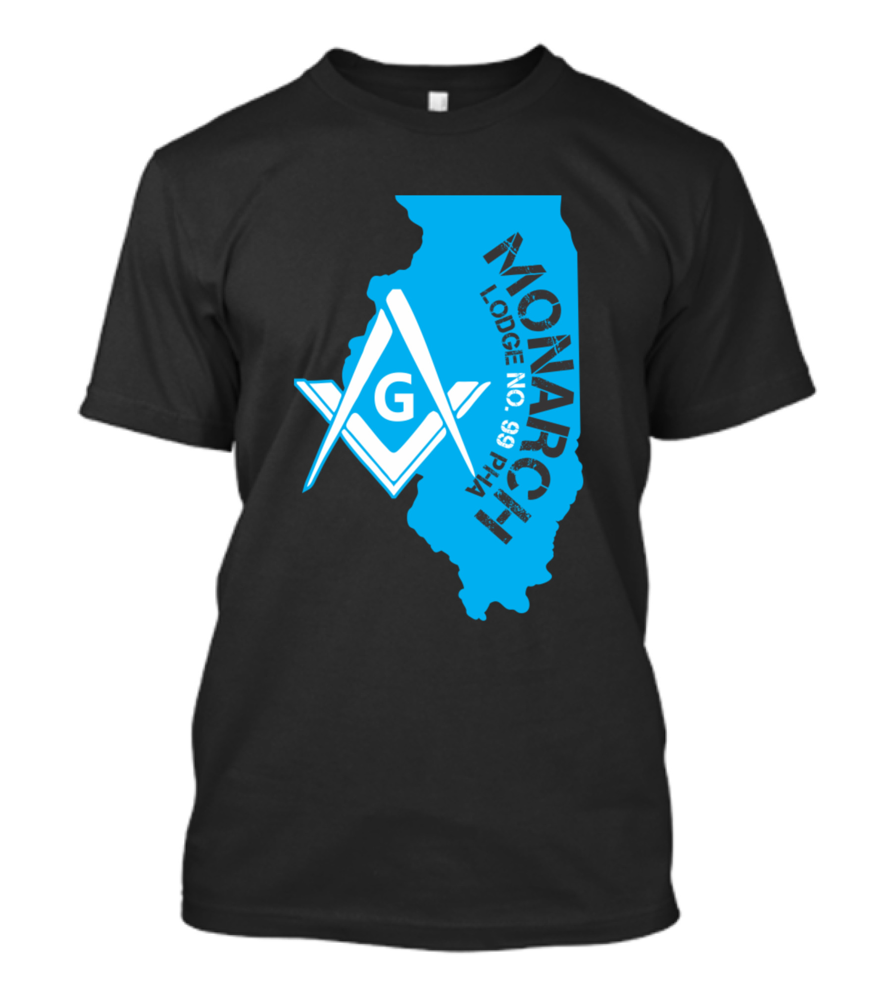 Monarch Lodge No 99 PHA Illinois Masonic T-Shirt